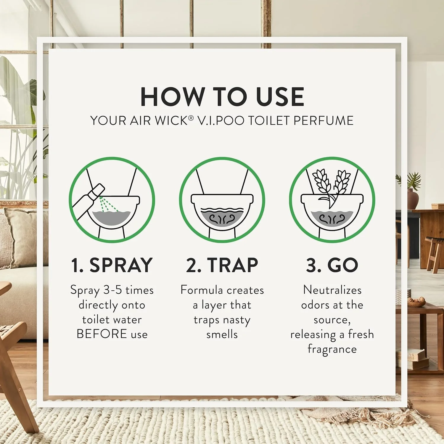 Air Wick V.I.Poo Toilet Perfume Fruity Pin-Up 1.9 Oz. Pack of 3