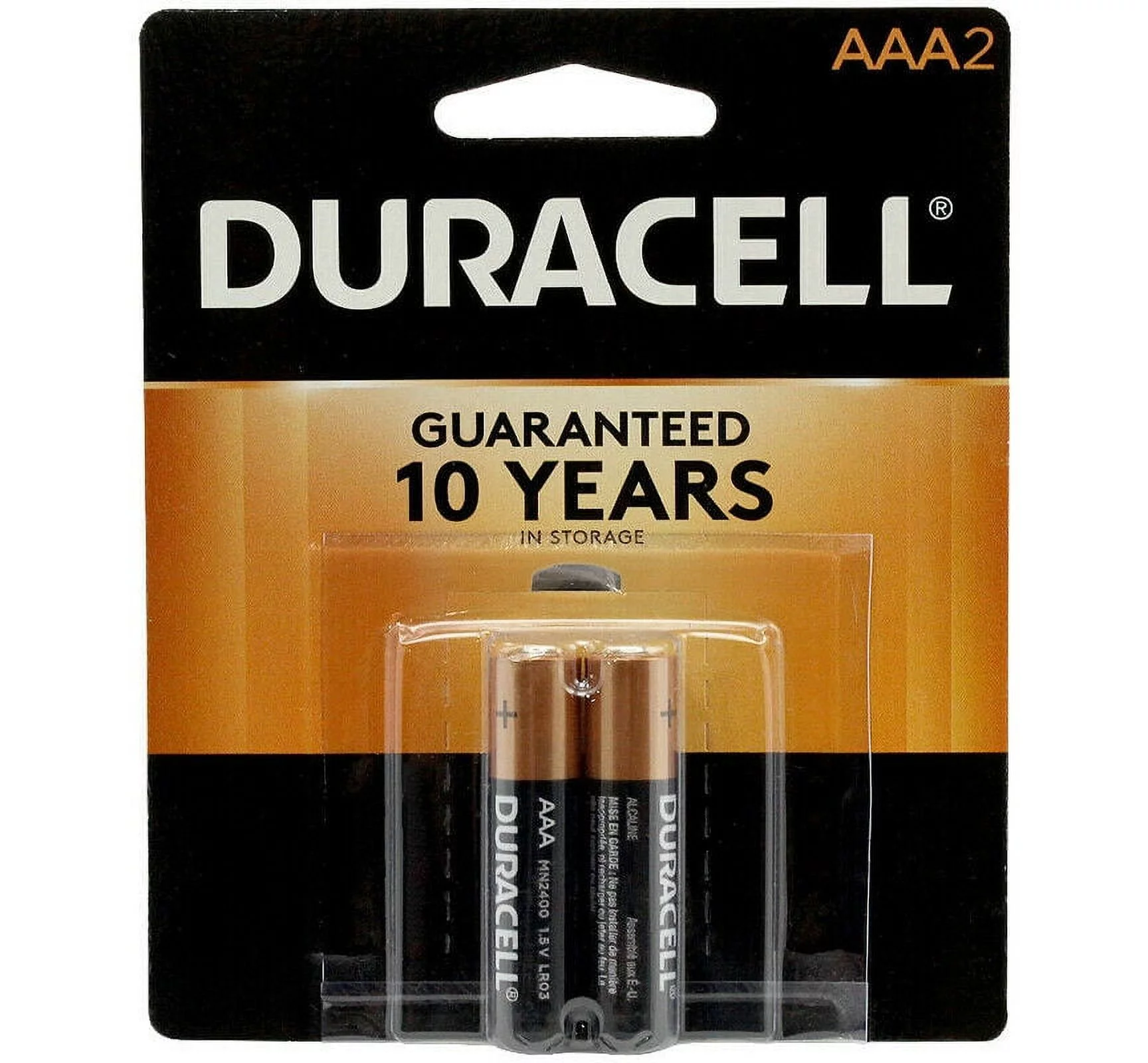 Duracell AAA 2 Pack Coppertop Alkaline Batteries