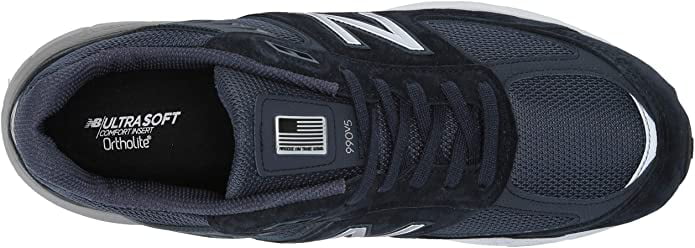 New Balance M990NV5: Men's 990NV5 Navy/Silver Sneaker (11 2E US Men, Black/Silver)