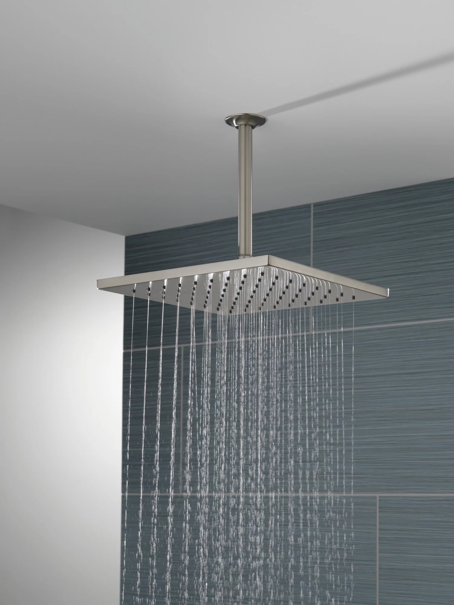 Delta Universal Showering Components: Single-Setting Metal Raincan Shower Head