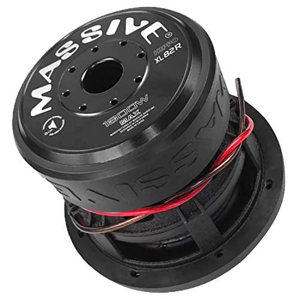 Massive Audio Hippo84 - 8 Inch Car Audio 1,000 Watt Hippo Series Competition Subwoofer, Dual 4 Ohm, 2.5 Inch Voice Coil