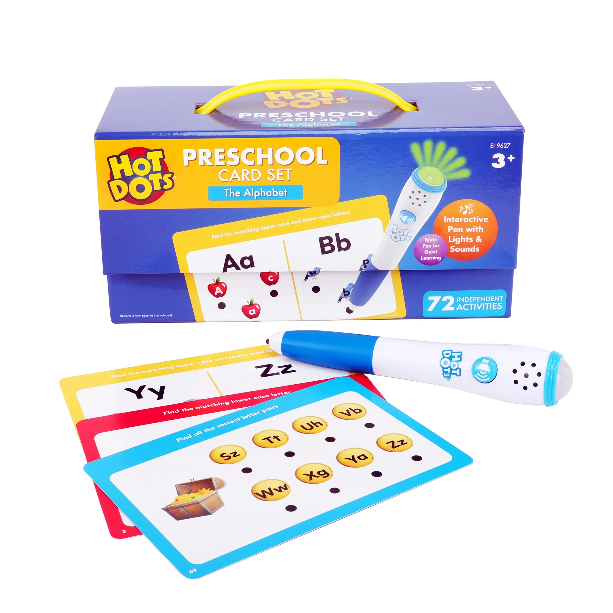 Educational Insights Hot Dots Alphabet Flashcard Set with Interactive Pen, 72 Activities, Ages 3+