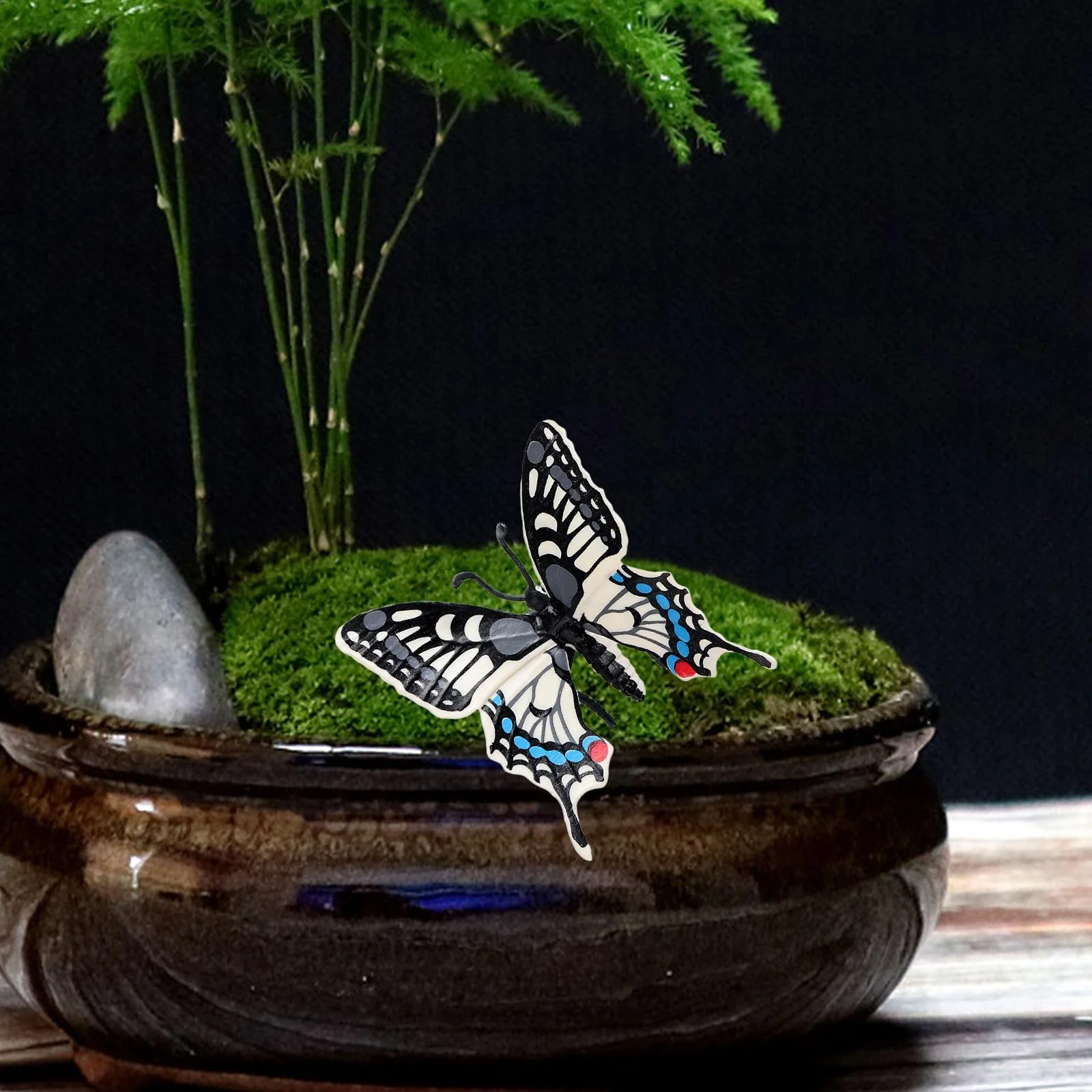 STARTIST 2xButterfly Animal Model Butterfly Statue Sculptures Bath Toys Micro Landscape