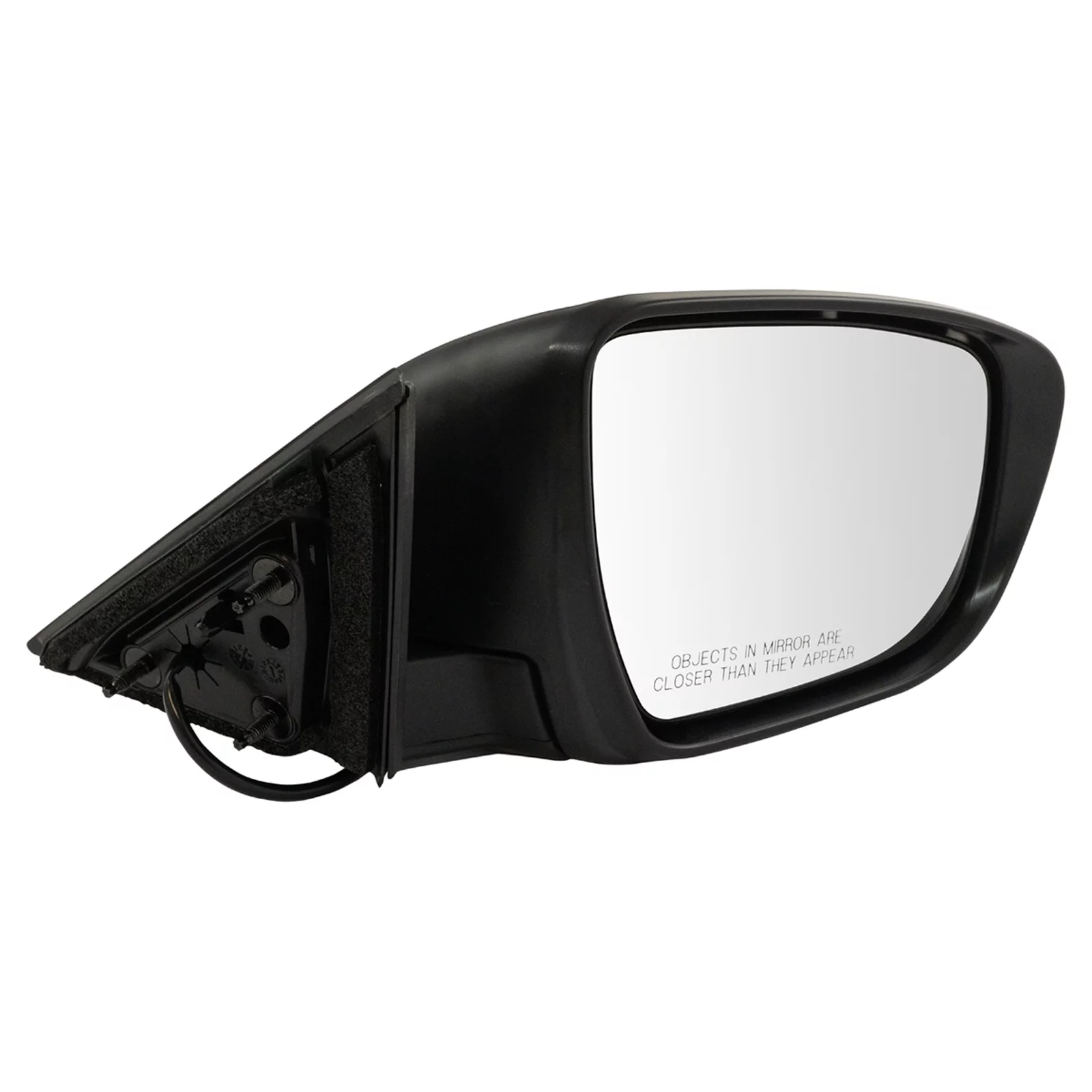 TRQ Mirror Power Smooth Black Passenger Side Right RH for Nissan Rogue New MRA06989