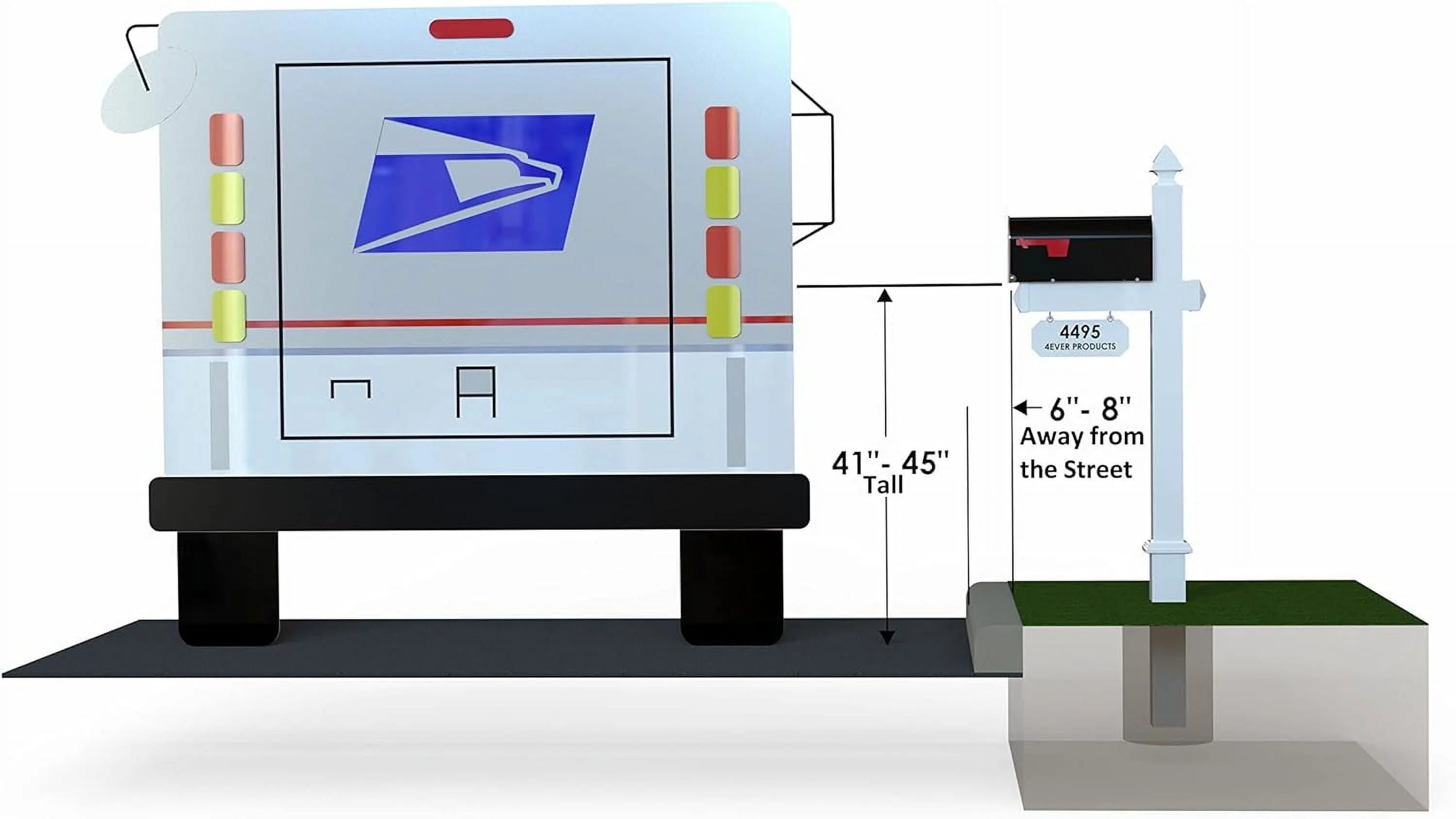 The Cambridge Solar Light Vinyl/PVC Mailbox Post - White (Includes Mailbox)