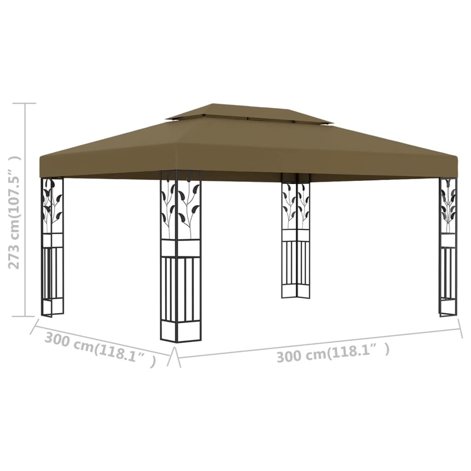 Andoer parcel,With Roof Sun Canopy Patio Canopy Patio Manual Roof 9.8'x13.1' Taupe 9.8'x13.1' Taupe 0.6 Patio Manual With Tub Sun Canopy Taupe 0.6 /ft² Roof 118.1