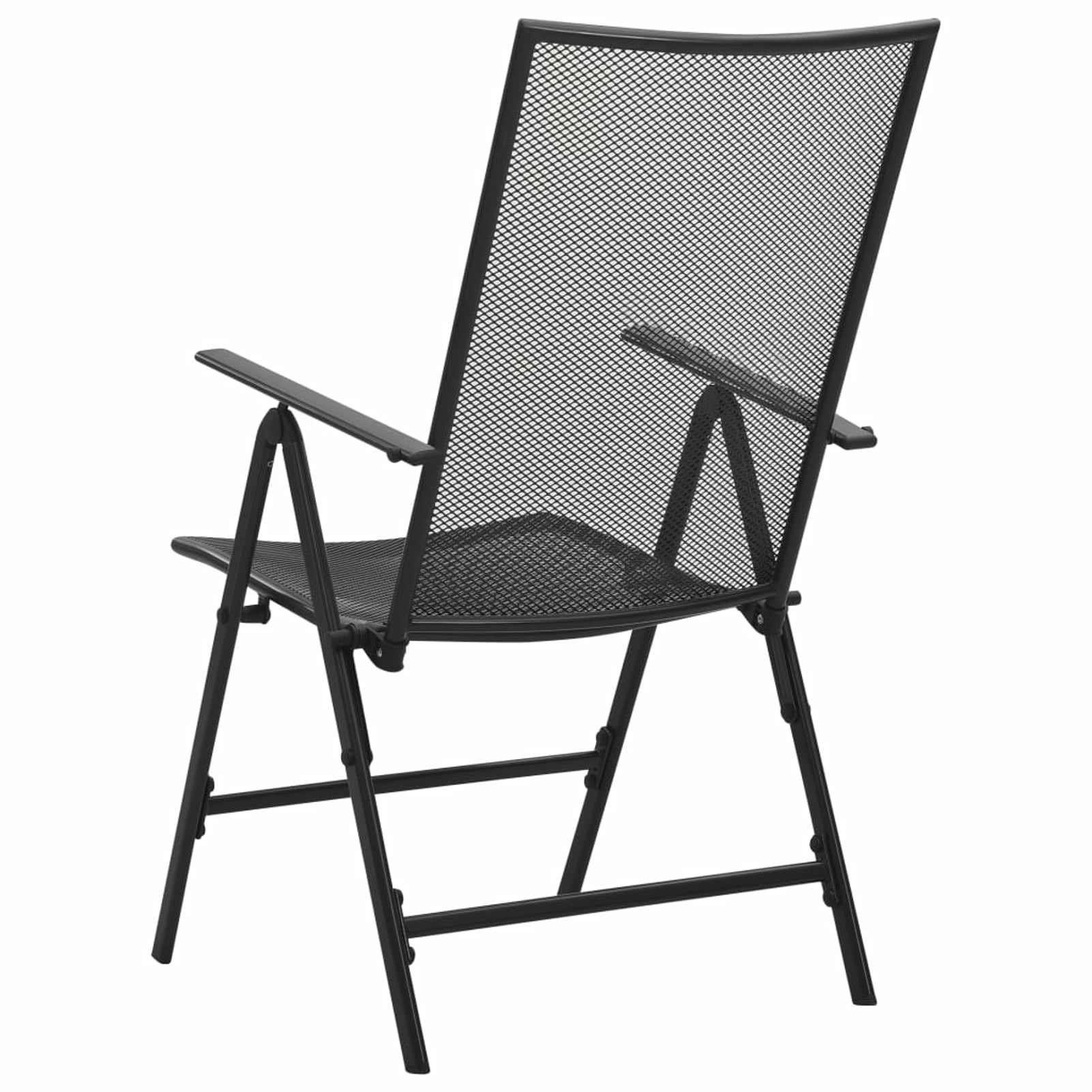 Aibecy Folding Mesh Chairs 4 pcs Steel Anthracite