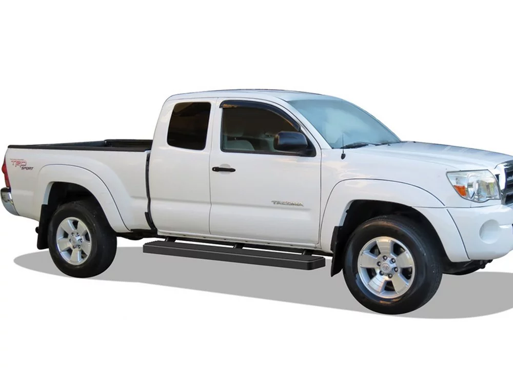 APS iBoard Running Boards 6 inches Matte Black Compatible with Toyota Tacoma 2005-2023 Access Cab Stainless Steel (Nerf Bars Side Steps Side Bars)