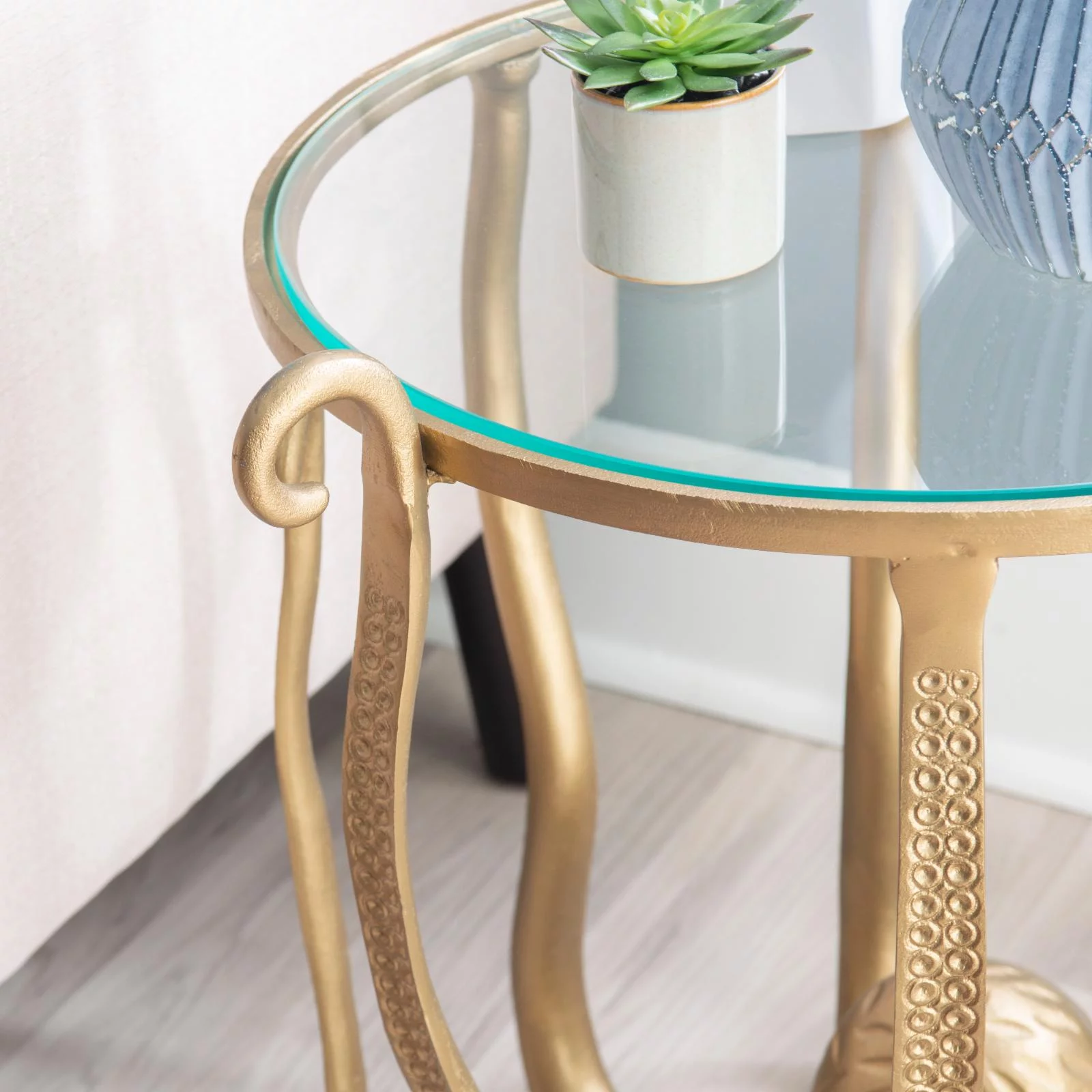 Powell Octiana Side Table - Gold Octopus Legs