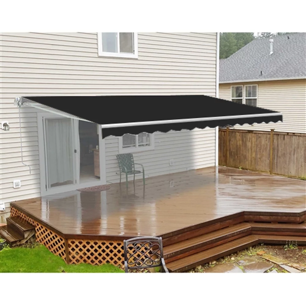 ALEKO 16'x10' Retractable Awning Fabric Replacement, Black Color