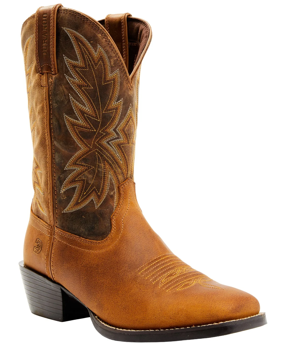 Durango Men's Westward Roughstock Western Boot Broad Square Toe Tan 13 D(M) US