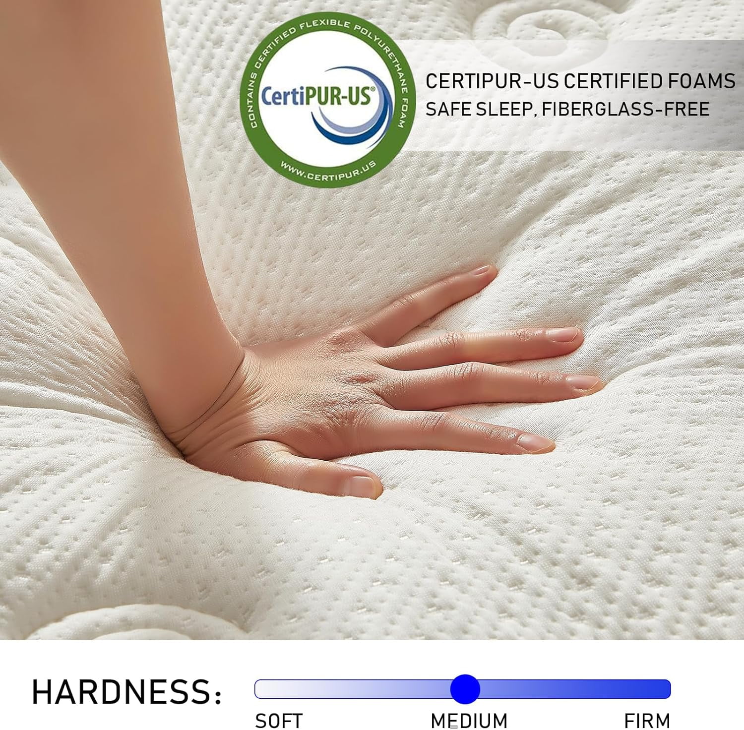 YANRUI Twin Mattress,Twin Size Mattresses,Gel Memory Foam and Pocket Spring 8 Inch Hybrid Twin Mattress for Kids,Medium Firm,Breathable Comfort Soft Twin Bed Mattress in a Box,Pressure Relief