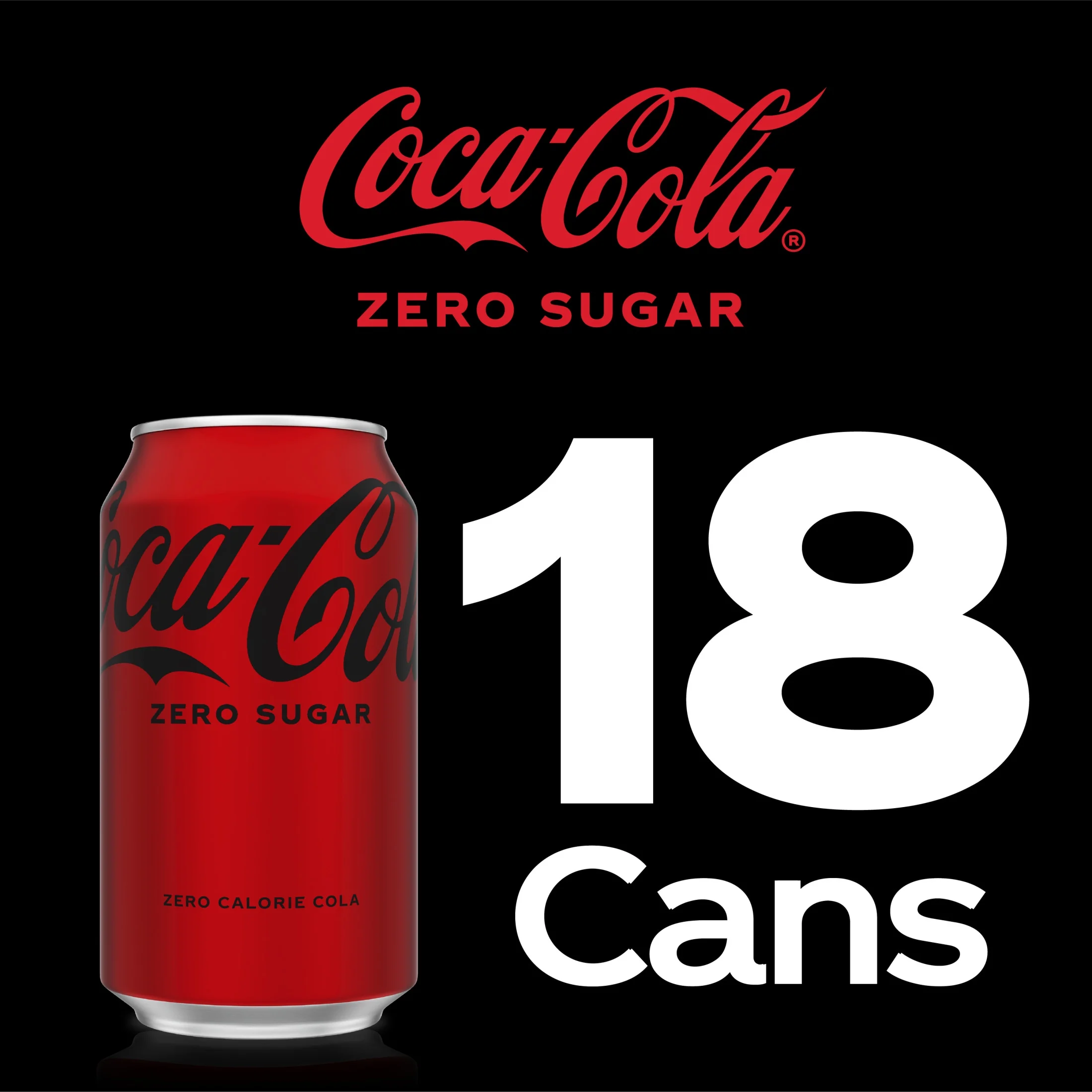 Coca-Cola Zero Sugar Soda Pop, 12 fl oz, 18 Pack Cans