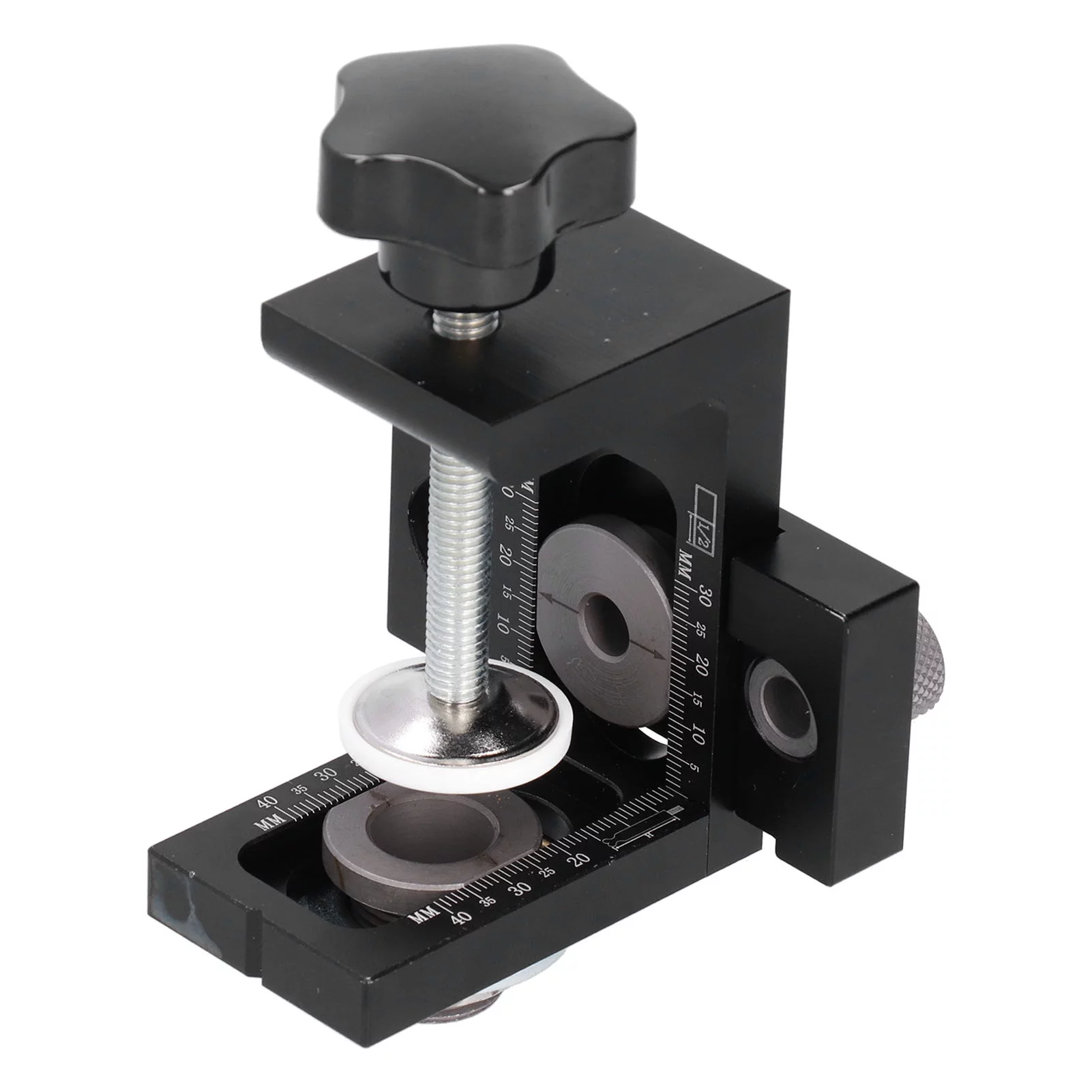 Uadme Hole Drill Guide Jig, 3 in 1 Adjustable Woodworking Dowelling Drilling Locator Set Kit for DIY