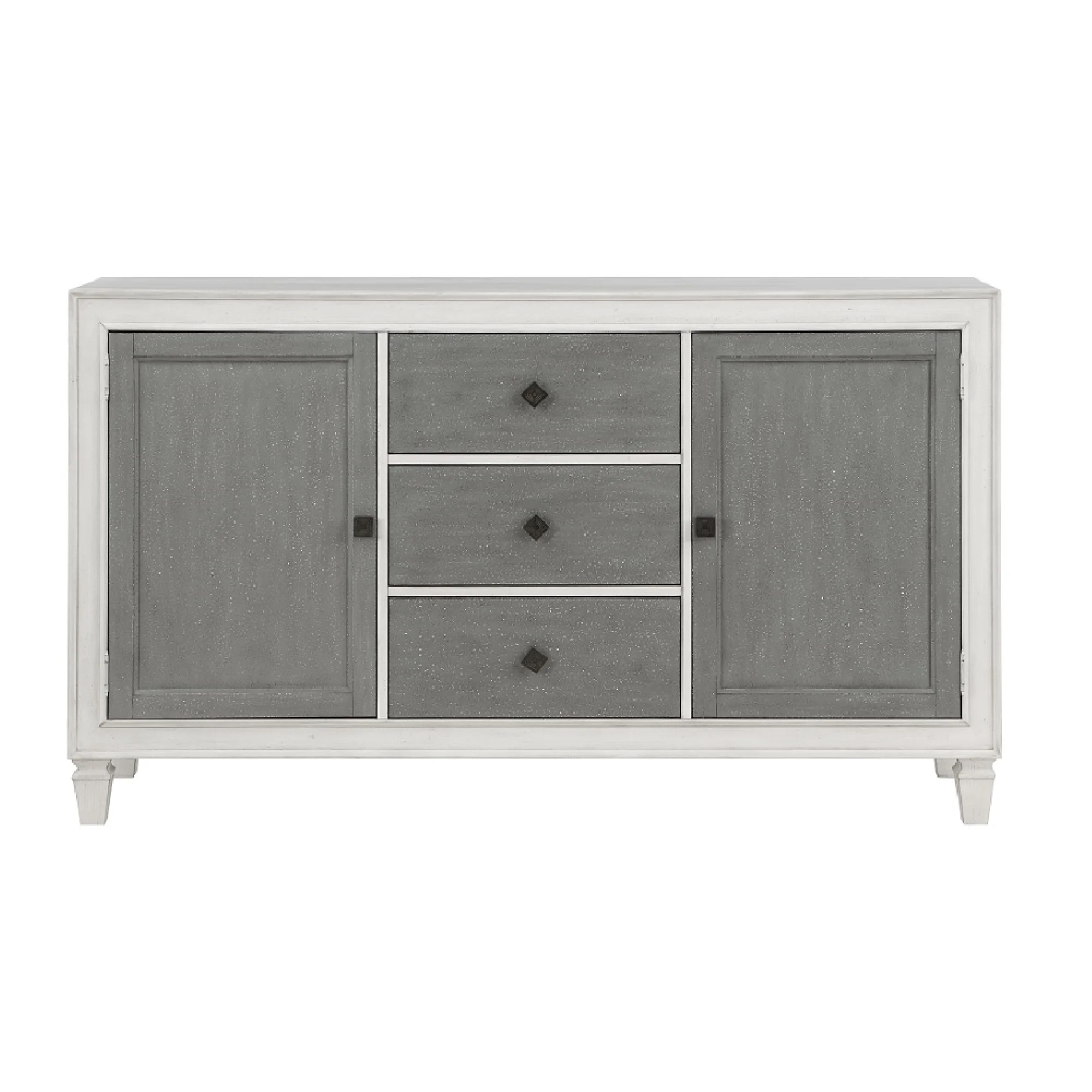 ACME Katia Server, Rustic Gray & Weathered White Finish