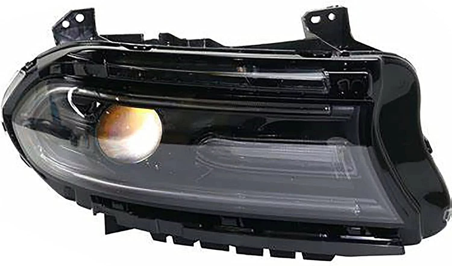 DENEST Passenger&Driver Side Replacement Headlight Assembly Compatible with Charger 2015 2016 2017 2018 2019 2020 , 1 Pair Left+Right Halogen Headlights Clear lens (LH+RH)