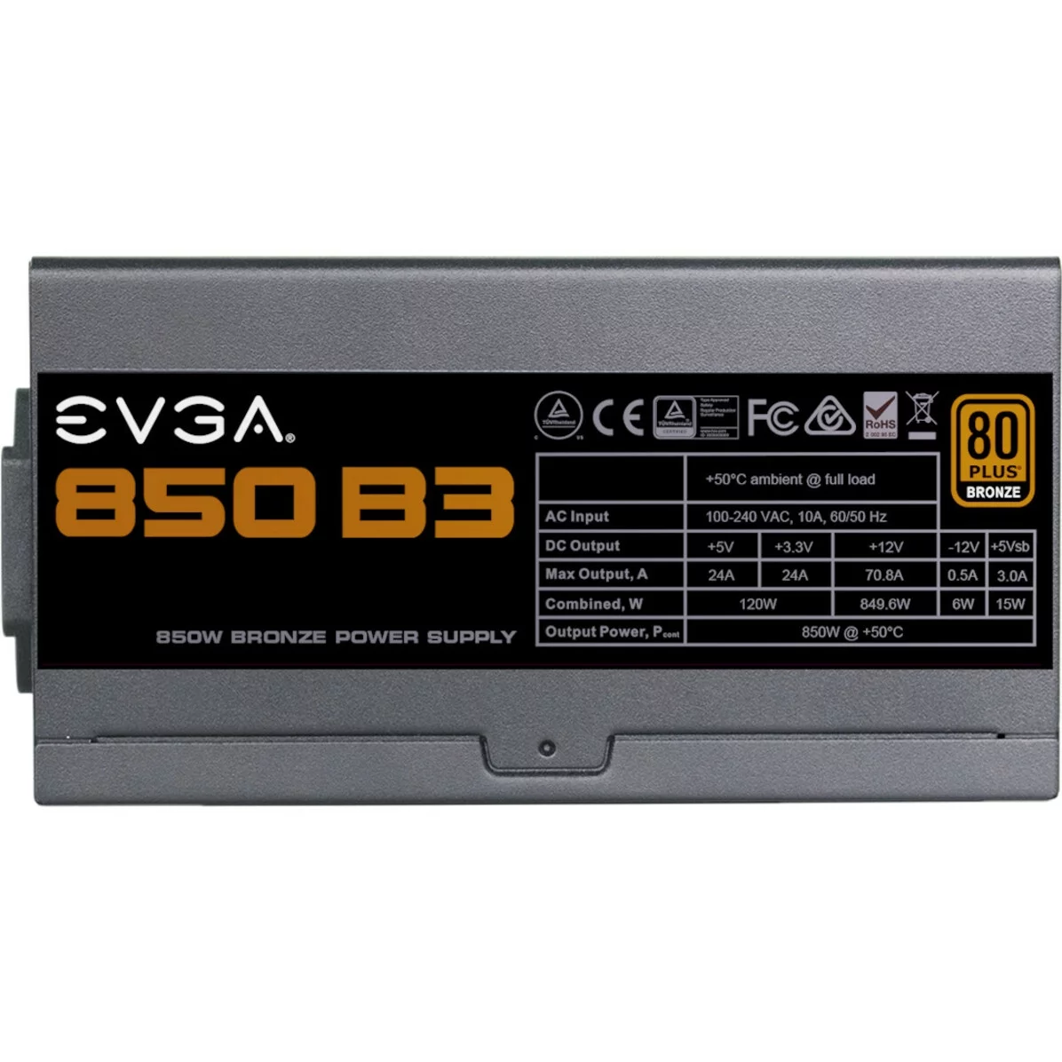 EVGA B3 Series 850W 80+ Bronze Power Supply