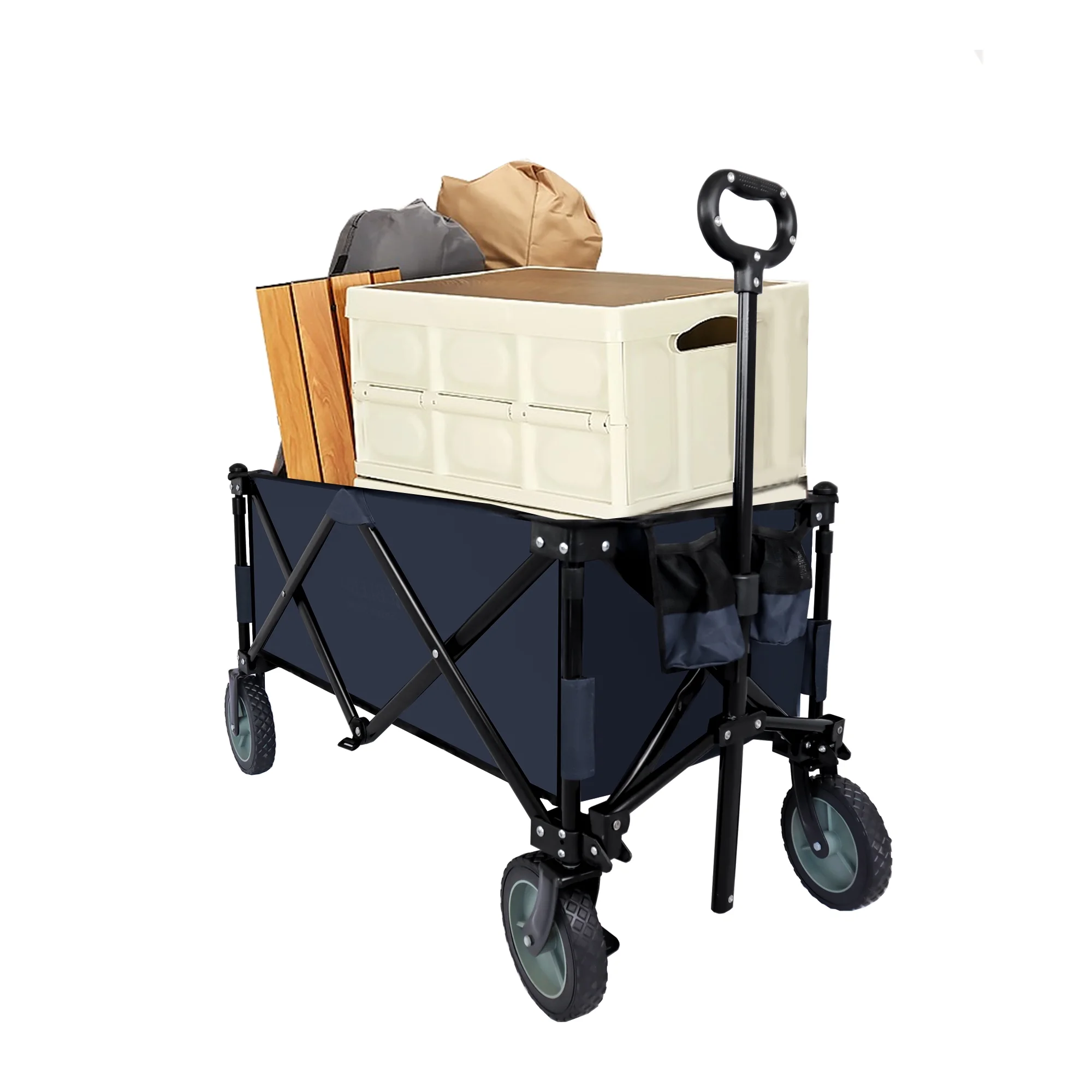 Utility Collapsible Folding Wagon Cart Heavy Duty Foldable, Beach Wagon