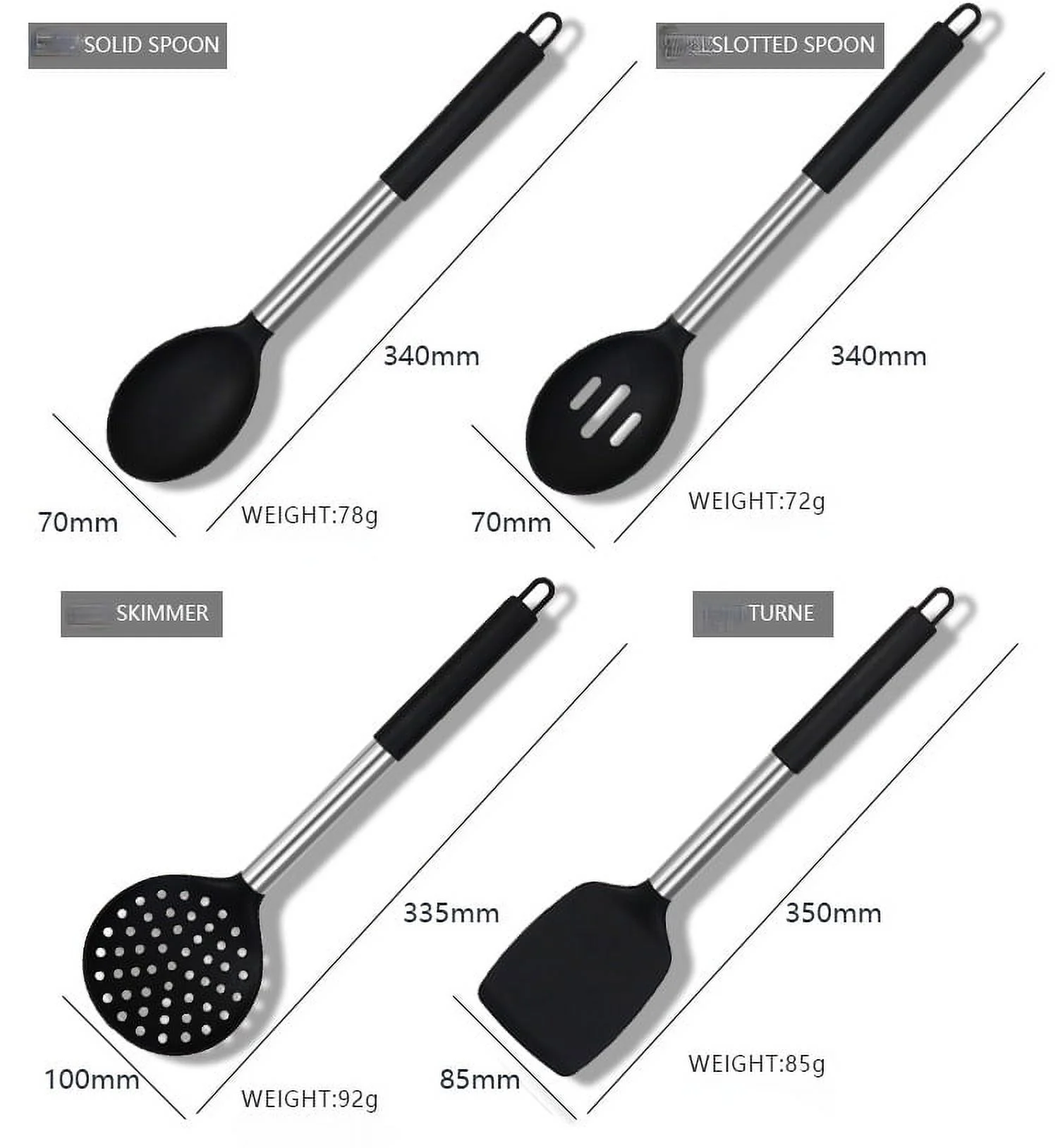 Versatile 15-Piece Silicone Kitchen Utensil Set | Silicone Material