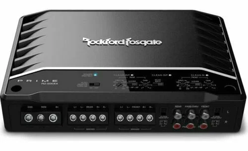 Rockford Fosgate R2-500X4 Prime 500W 4-Channel Full Range Class D Amplifier Bundle