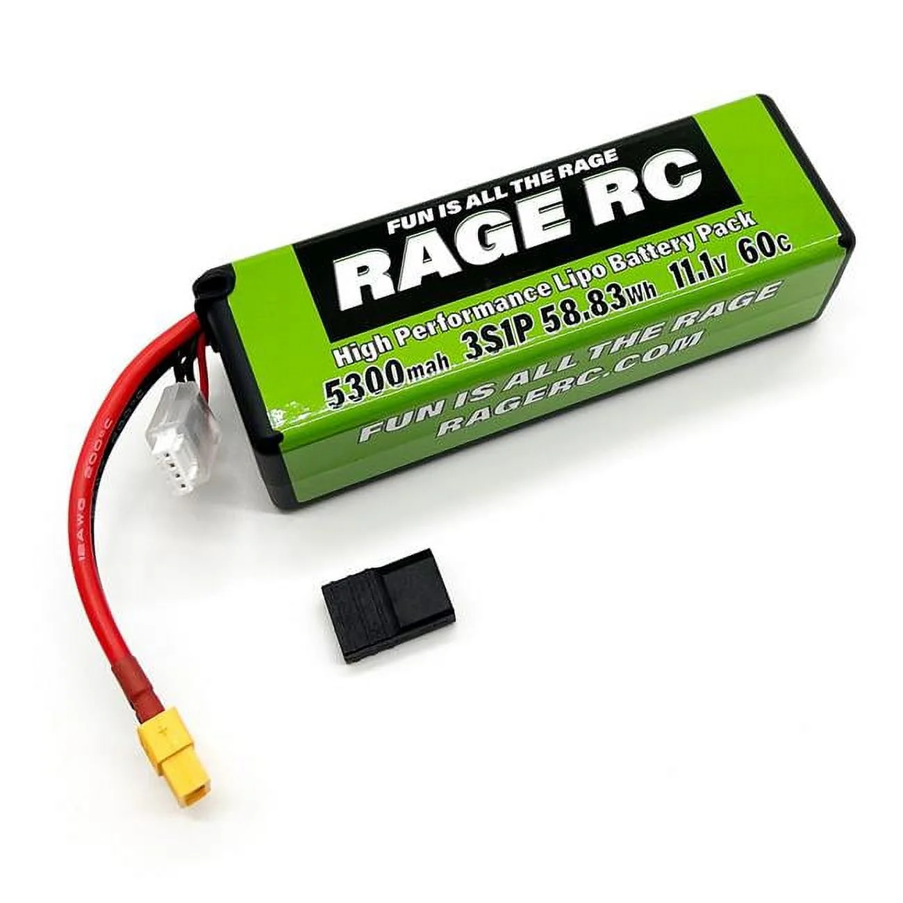 5300mAh 3S 11.1V 60C Hard Case LiPo Battery with XT60 TRX Adapter