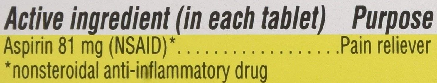 Kirkland Signature Aspirin, 81 mg., 730 Enteric Coated Tablets