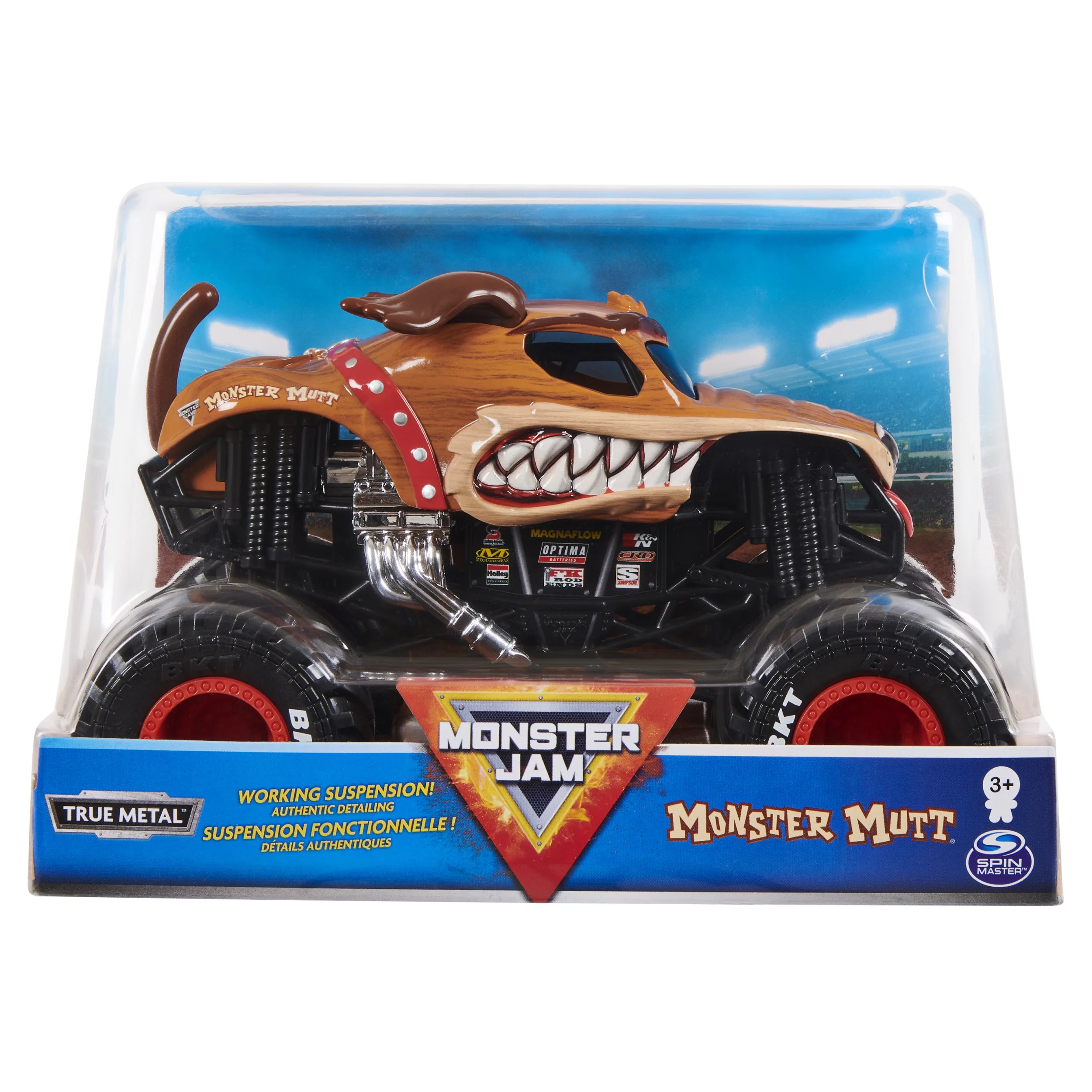 Monster Jam, Official Monster Mutt Monster Truck, Die-Cast Vehicle, 1:24 Scale