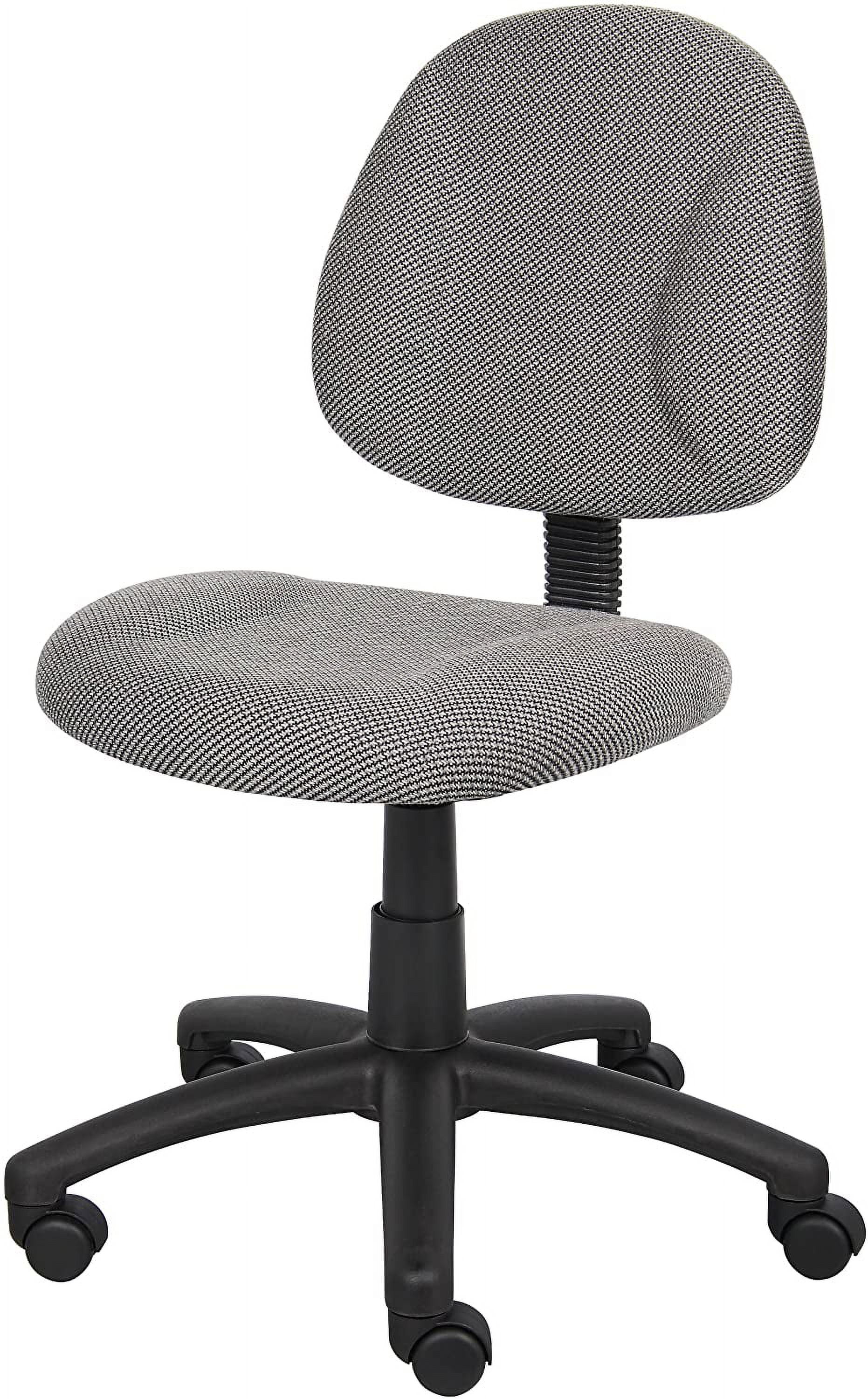 Perfect Posture Delux Fabric Task Chair without Arms in Grey