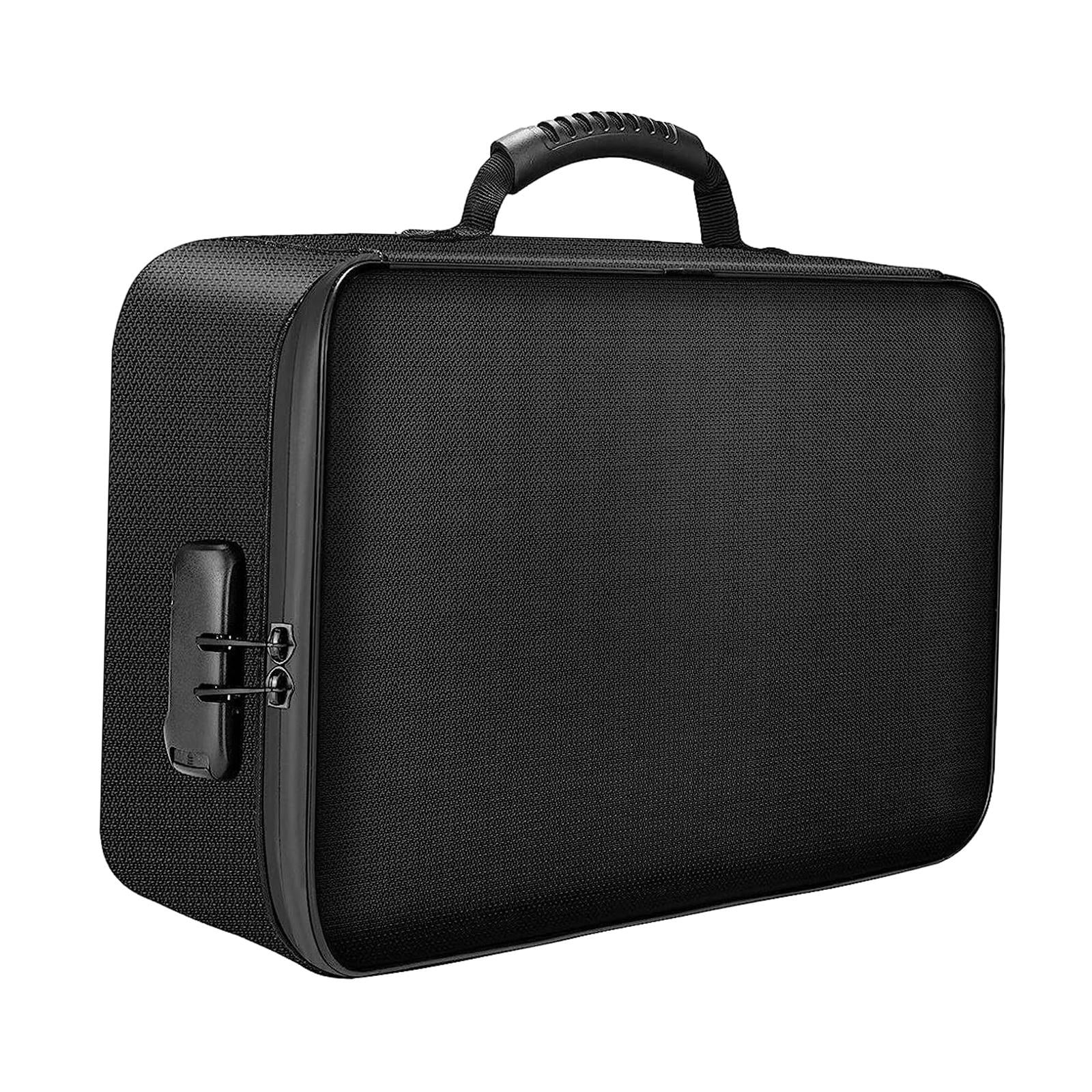 GUOOL Fireproof Document Bag Document Organizer Portable with Lock Durable Multi Layer Card Case Travel File Bag for Passports Home