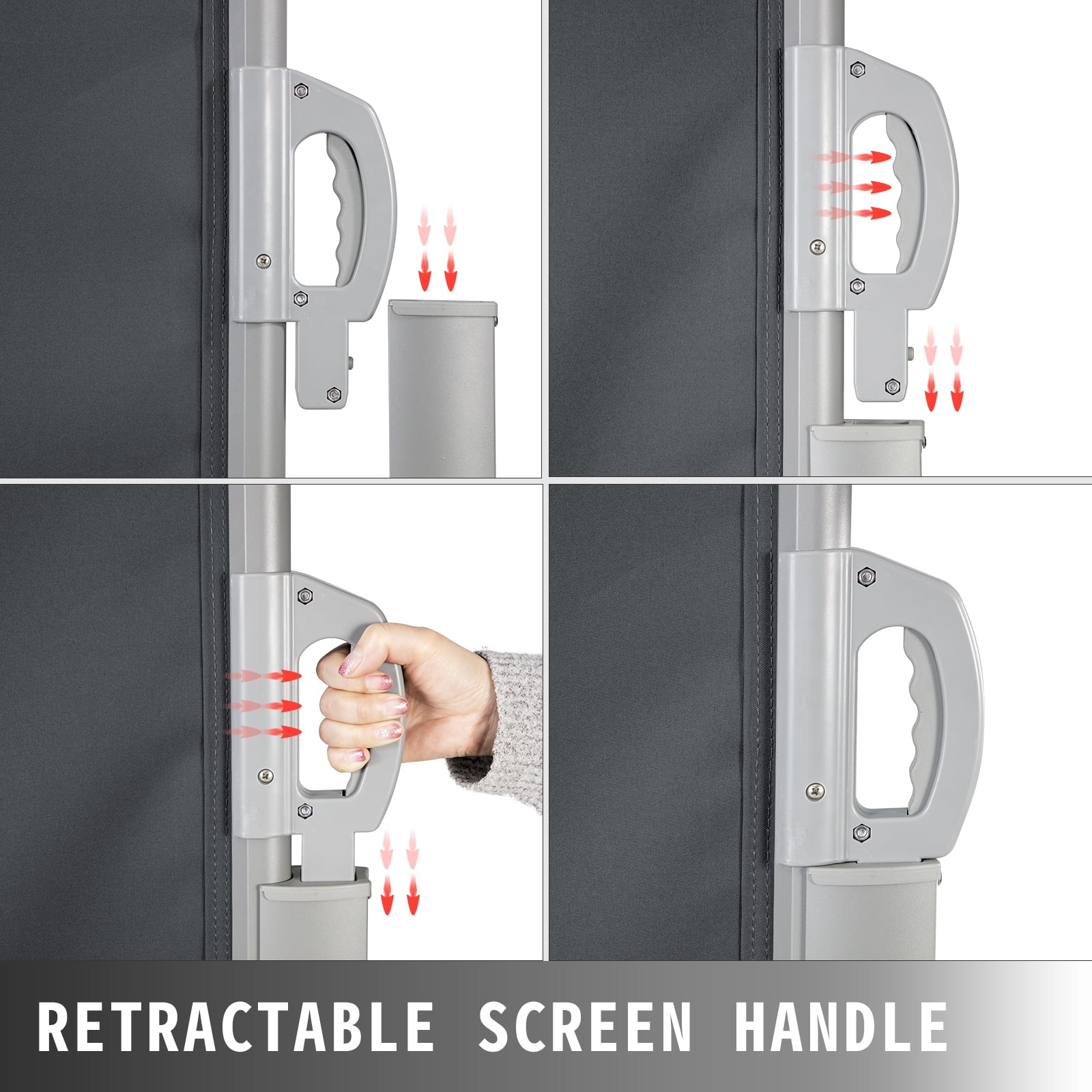 BENTISM Retractable Side Awning Patio Screen Retractable Fence 63x236inch Privacy Screen