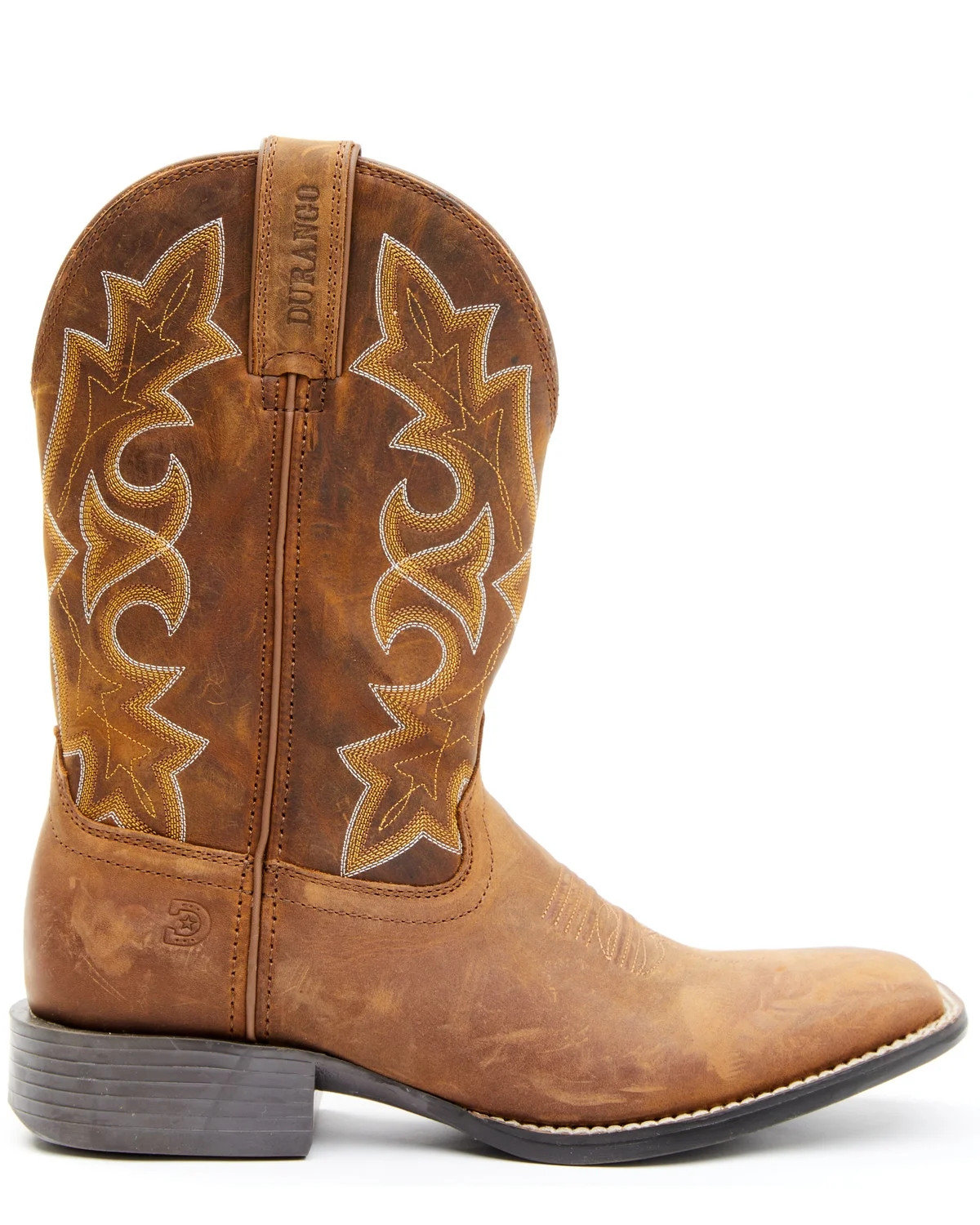 Durango Men's Westward Western Performance Boot Broad Square Toe Brown 7.5 D(M) US
