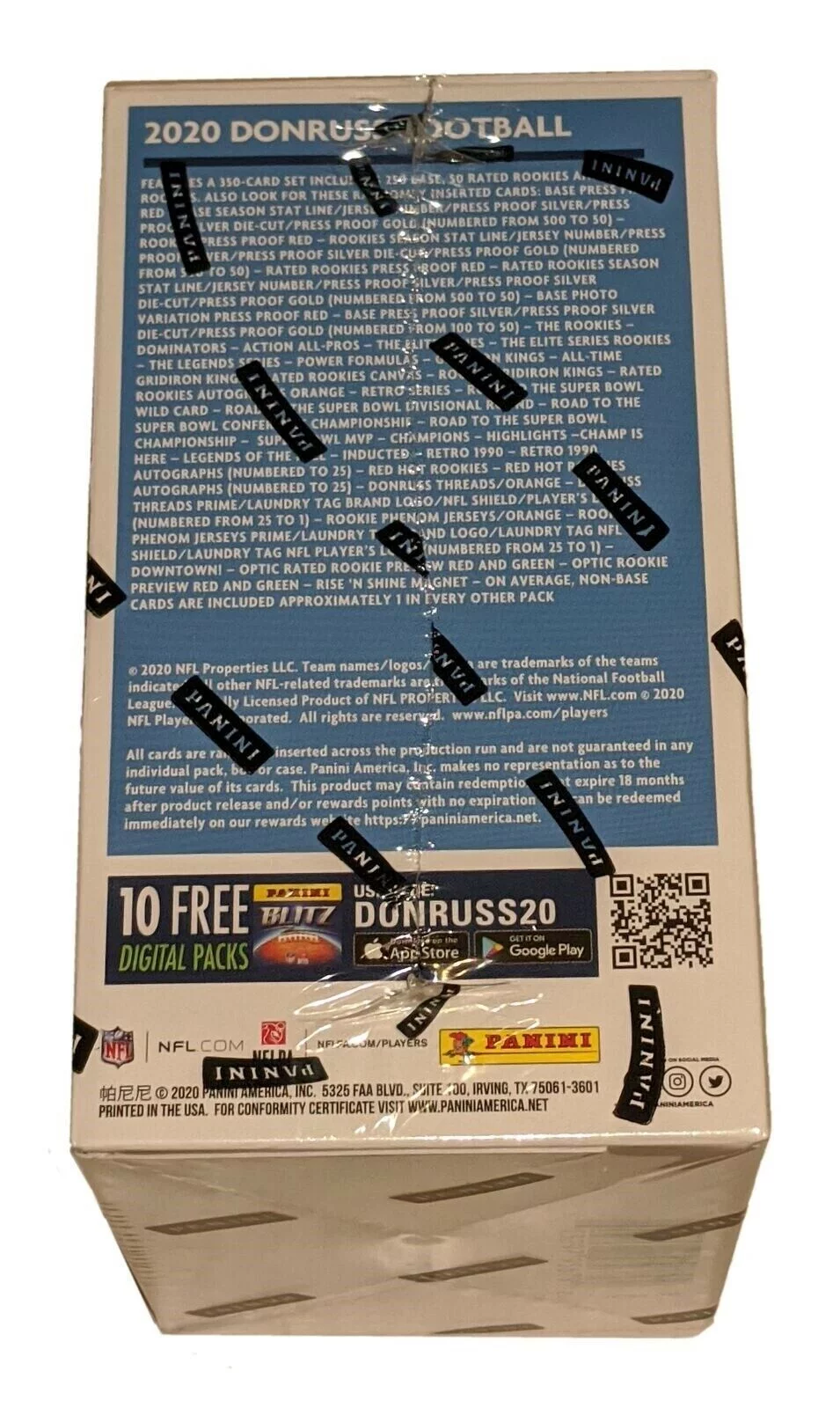 2020 Panini Donruss Football Trading Cards Blaster Box- 88 Cards | 1 Exclusive Memorabilia, 11 Rated Rookies | 3 Inserts