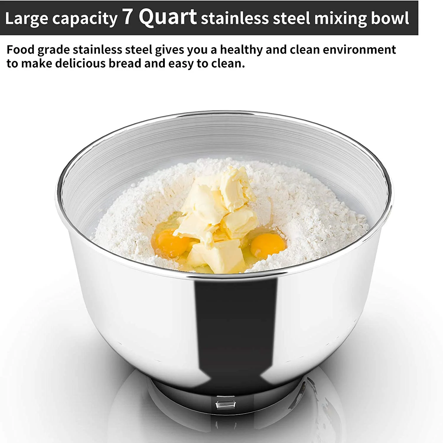 Nurxiovo Stand Mixer 850W 6 Speed Tilt-Head Kitchen Mixer with 6.5QT Mixer with Stainless Steel Bowl, Dough Hook Whisk Beater, Multifunction 3 in 1 Standing Mixers and Juice Extractor Black