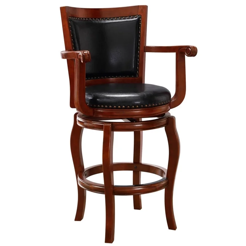 Boraam Jones Swivel Bar Stool - Black/Cherry
