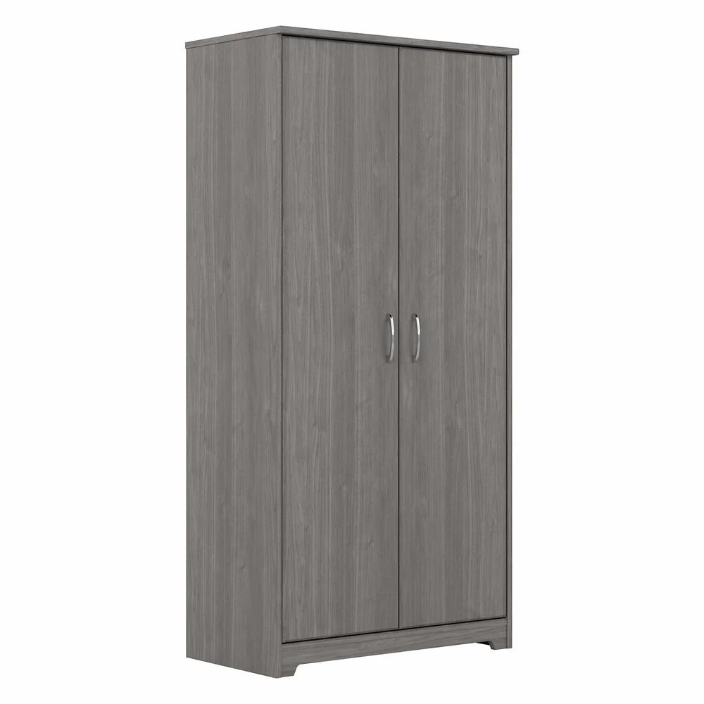 Bush Furniture Cabot Tall Bathroom Storage Cabinet with Doors in Modern Gray