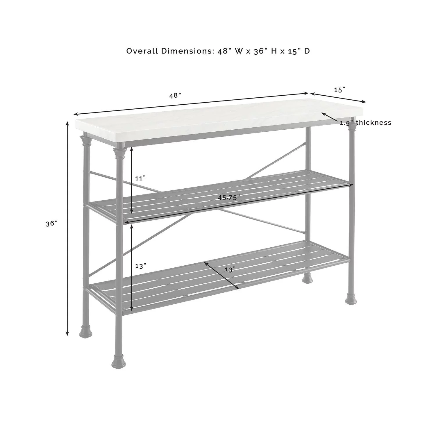 HomeStock Southwestern Sensibilities Console Matte Black