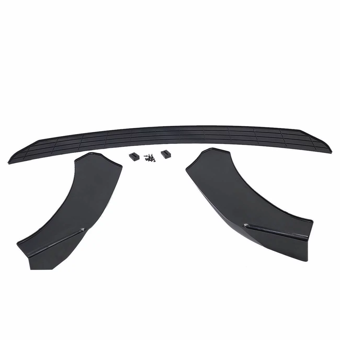 3x Glossy Black Front Bumper Lip Spoiler For 99-19 Ford Mustang 18 Honda Accord