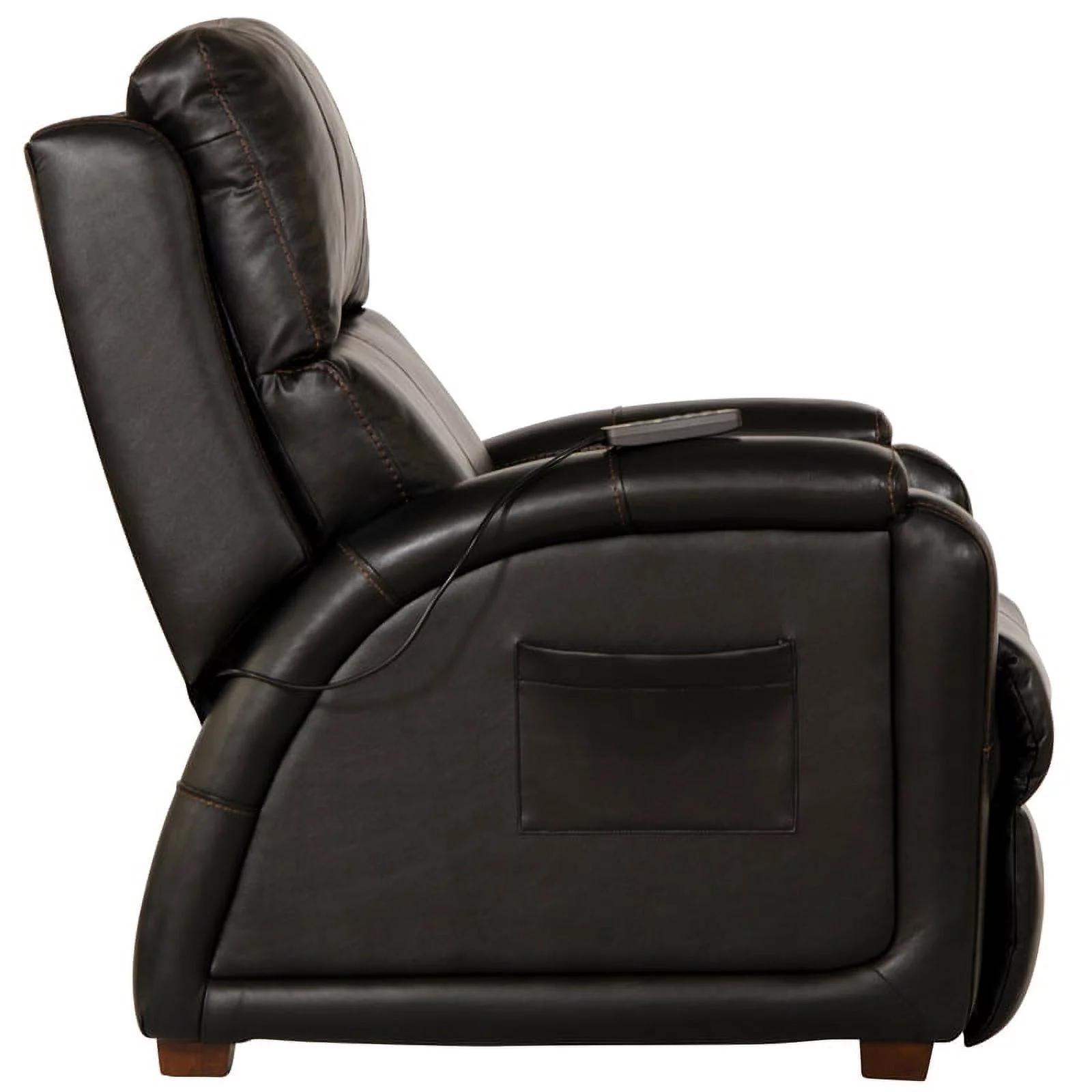 Catnapper Decompress Power Zero Gravity Recliner in Italian Black Leather