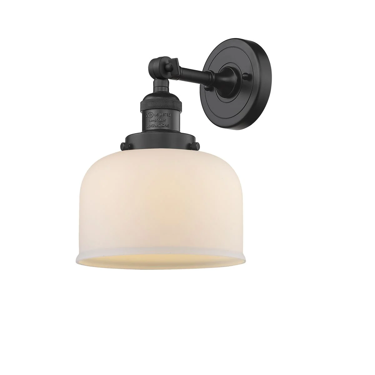 Innovations 203-BK-G71-LED Transitional One Light Wall Sconce from Franklin Restoration collection in Black finish,