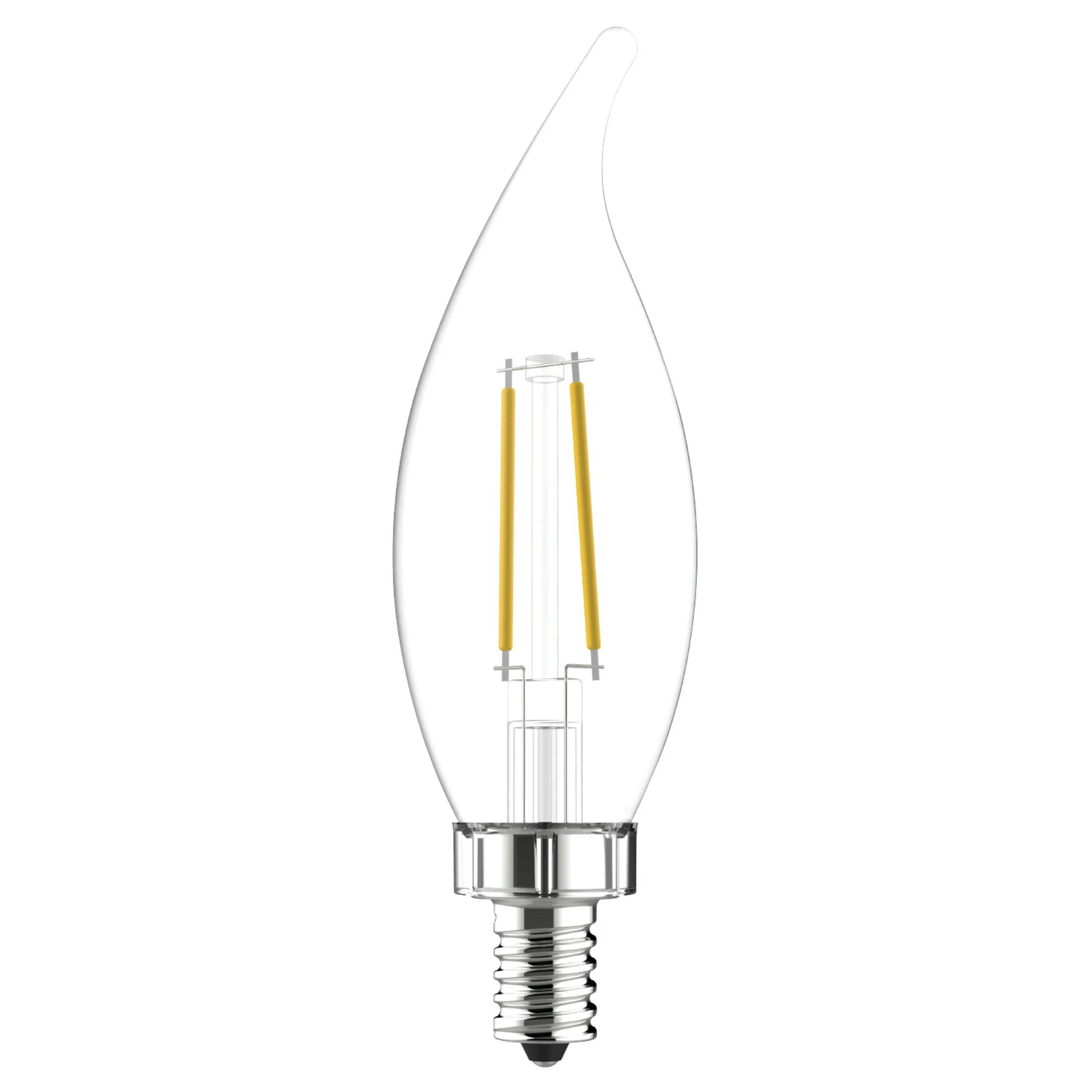 GE Refresh HD LED Light Bulbs, 40 watts, Daylight, CA11 Candle Bulbs, Clear Finish, 4pk