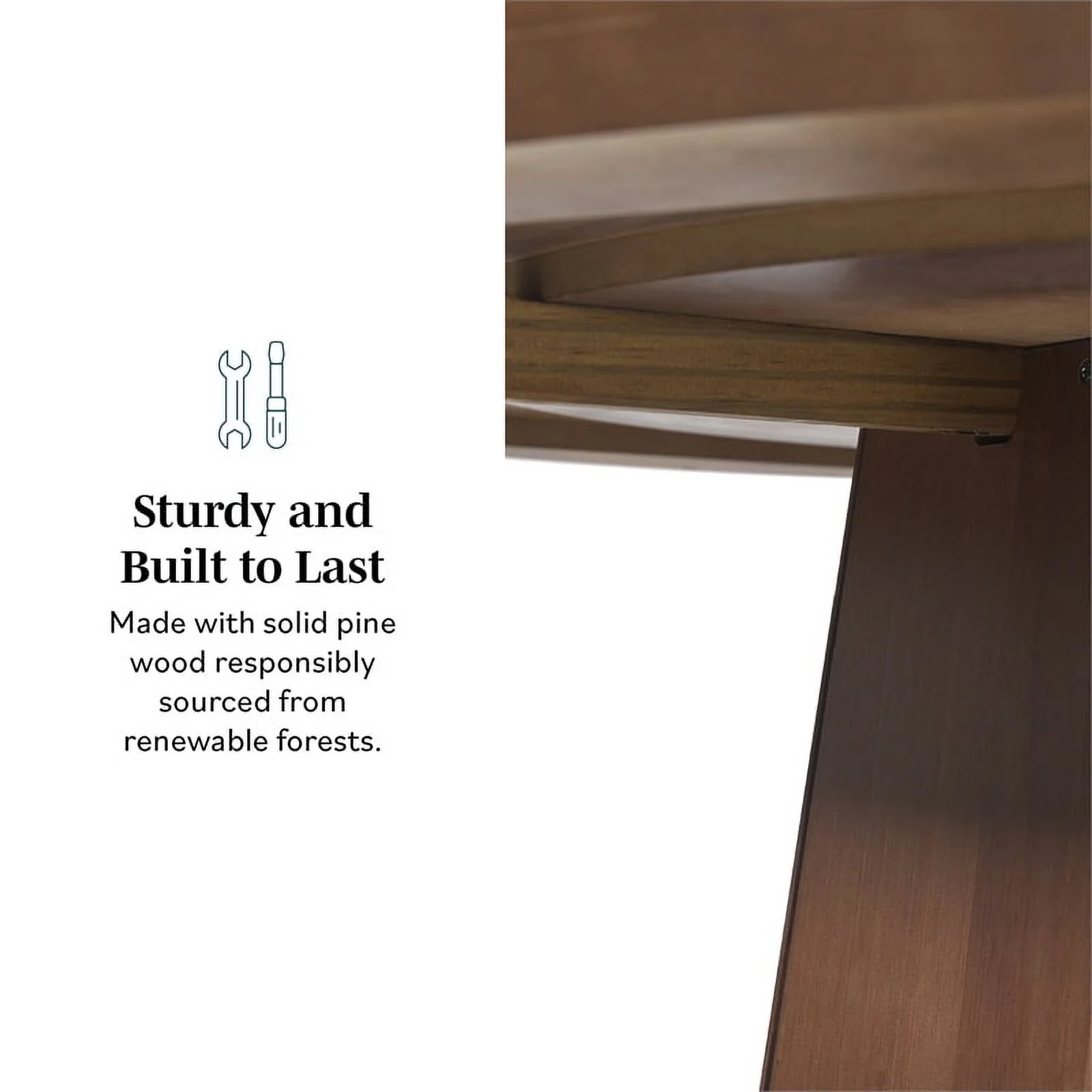 Pemberly Row Modern Paneled Wood Pedestal Base Round Dining Table 48