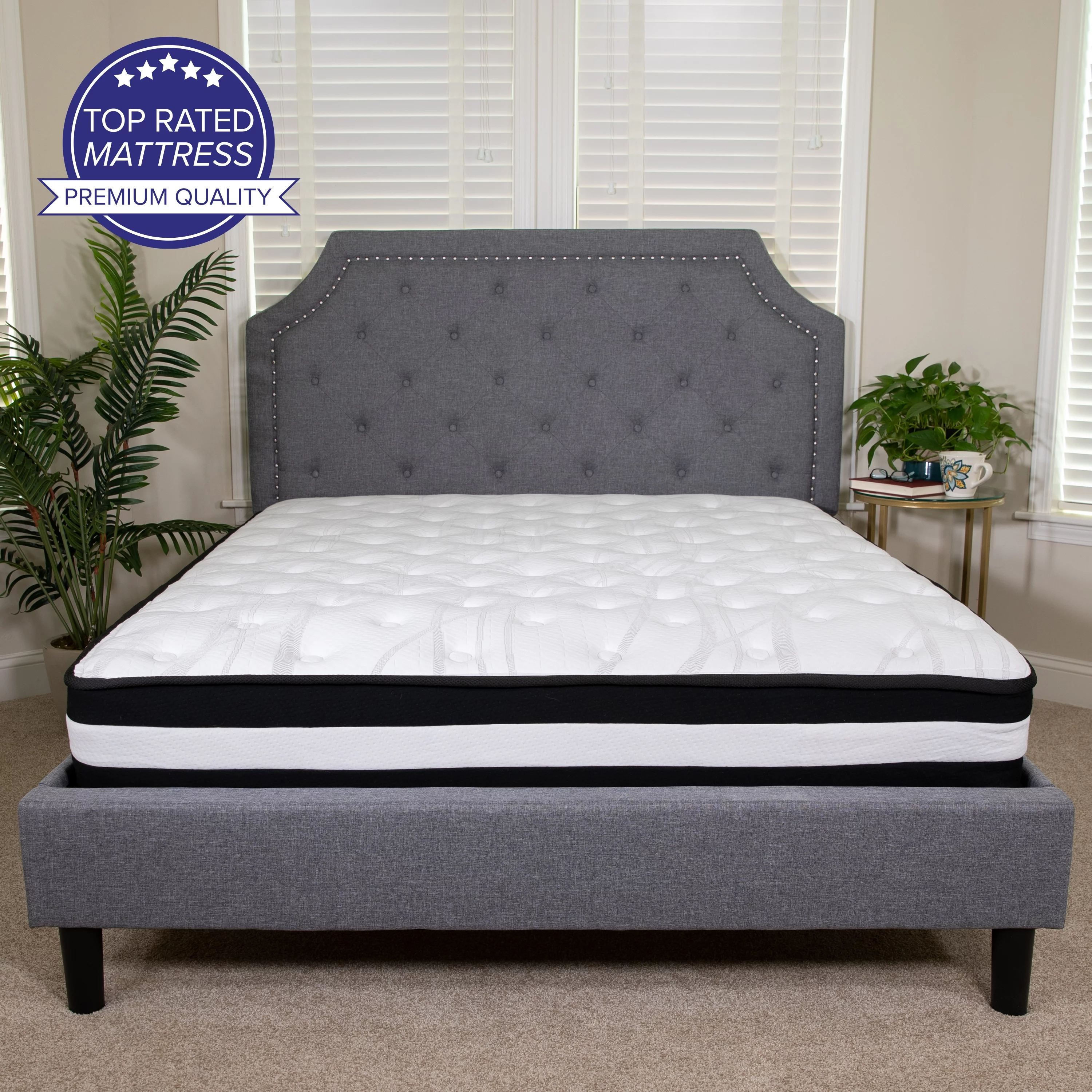 Flash Furniture Millennium Comfort 10 Inch Foam and Pocket Spring Firm Mattress, King Mattress in a Box