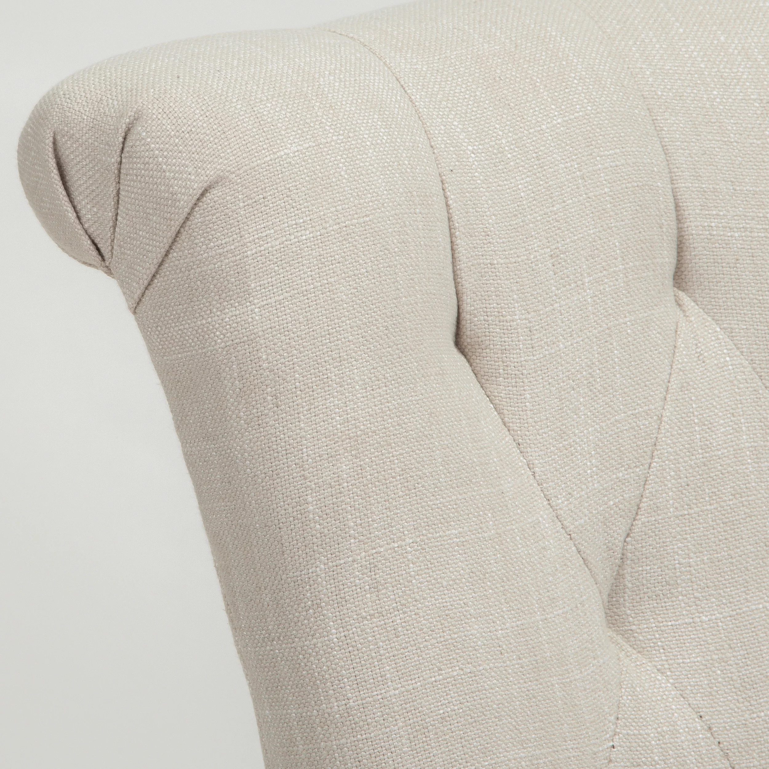 Alexandria Light Beige Fabric Wood Dining Chair (Set of 2)