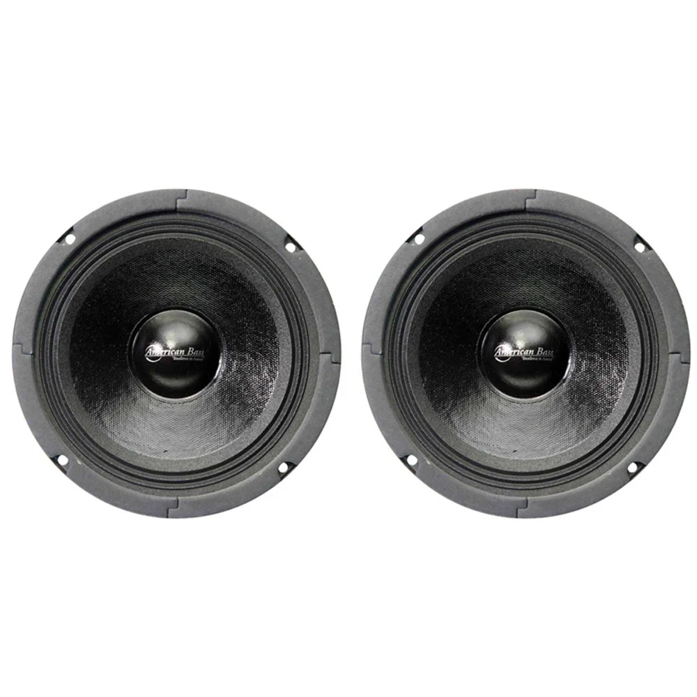 (Pack of 2) American Bass 6.5 inch Midrange Speaker 300W Max 8 Ohm Midbass Car Audio SQ65CB-X