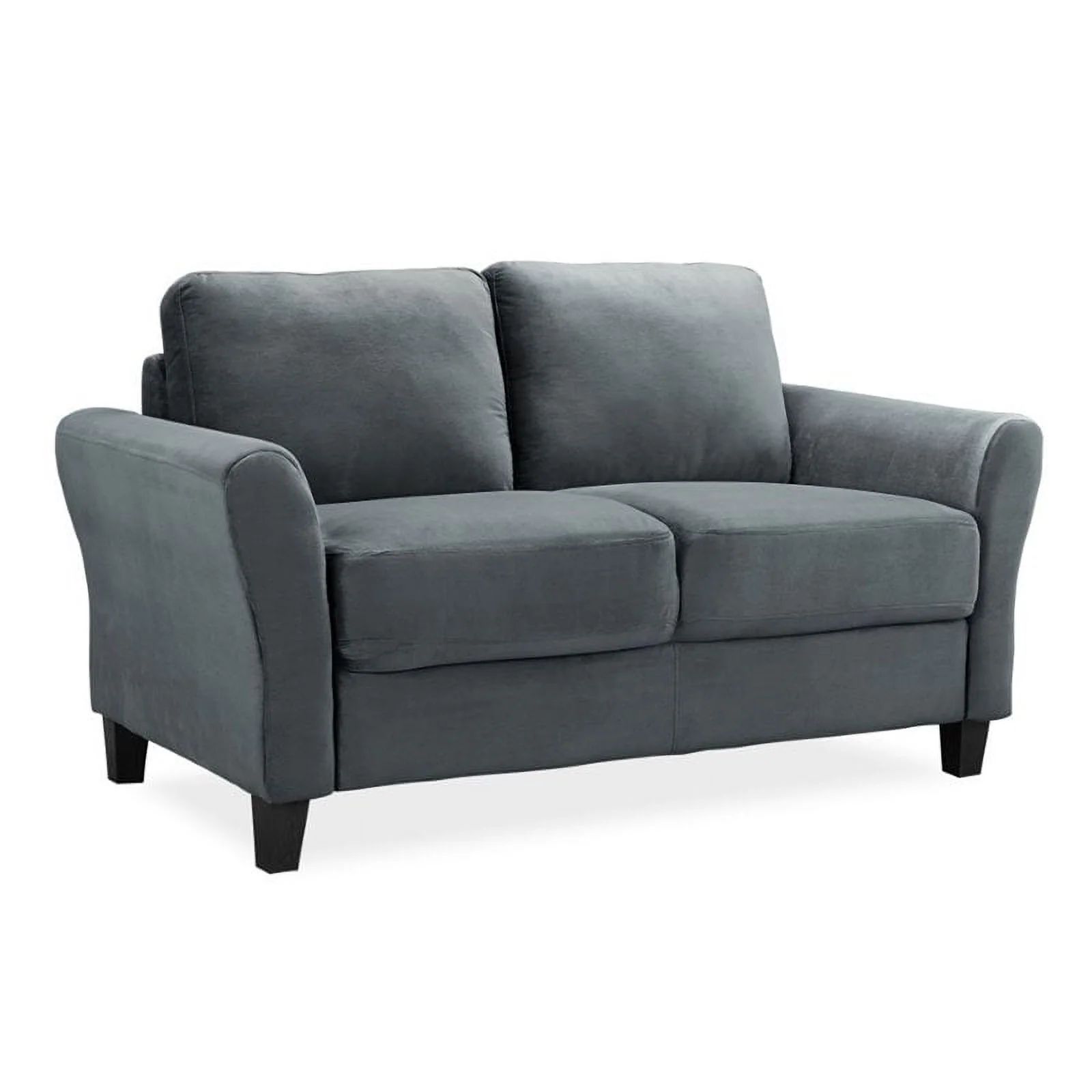 LifeStyle Solutions Mavrick 2 Piece Upholstered Loveseat and Chair Set in Dark Gray