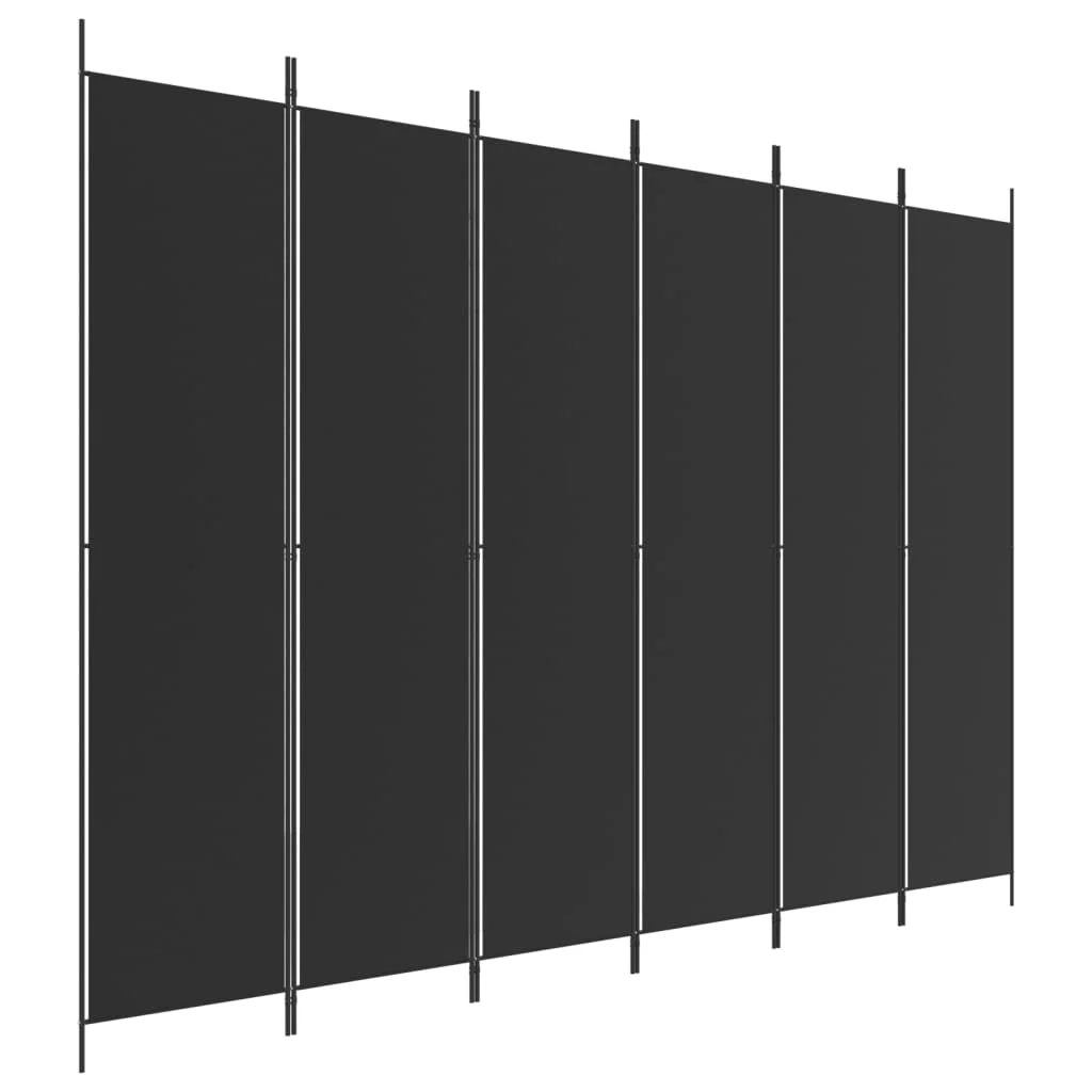 Anself 6-Panel Room Divider Black 118.1