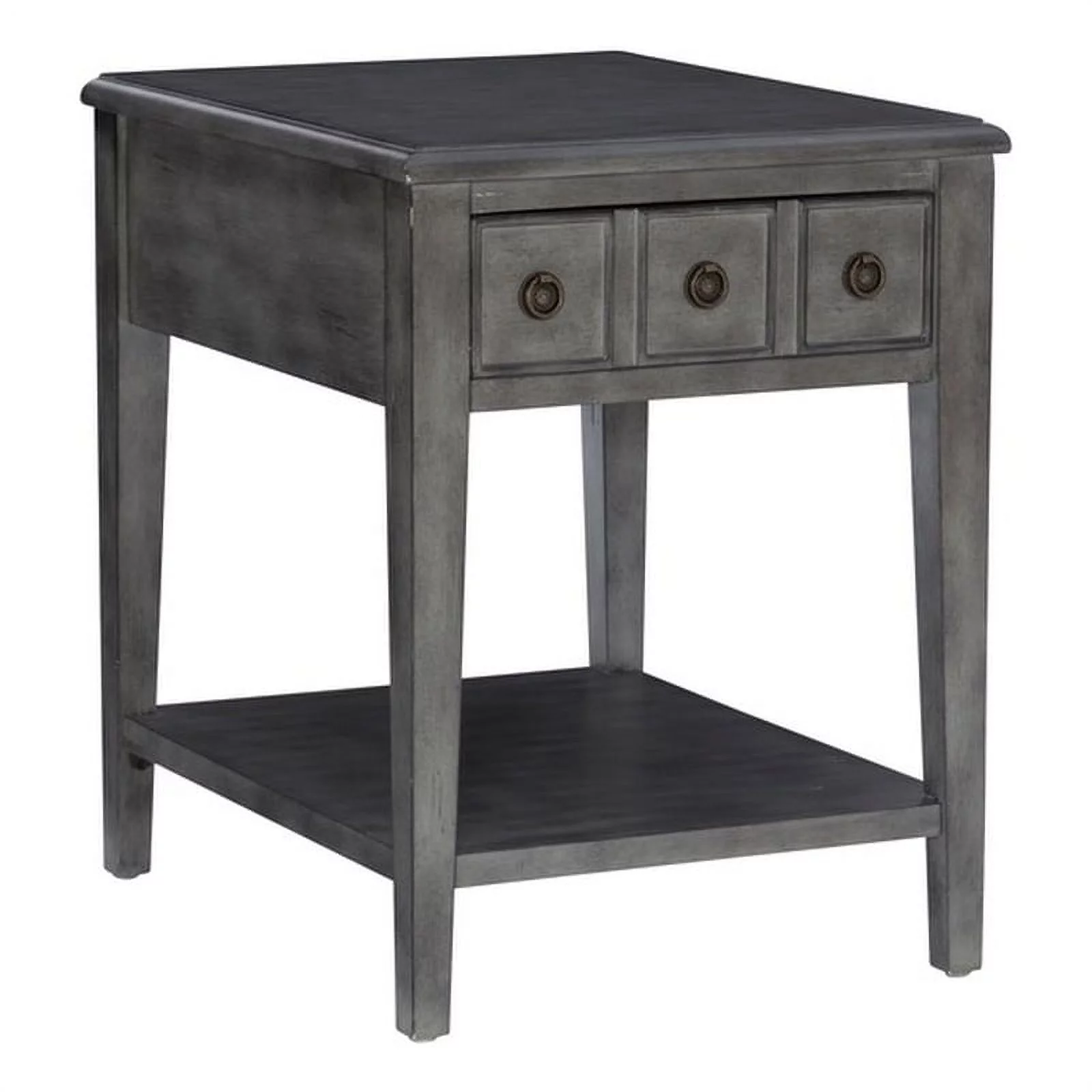 Home Square 3-Piece Set with 2 Accent Tables and Coffee Table in Gray