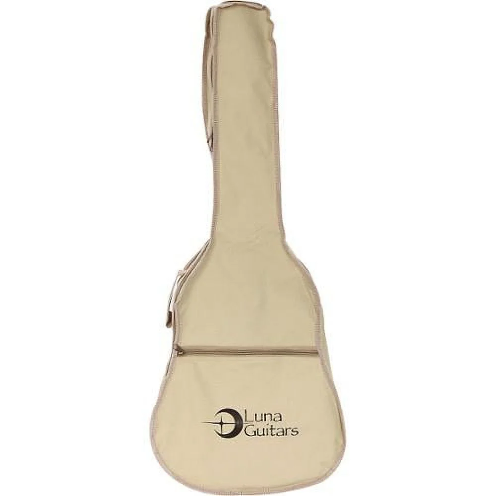 Luna Guitars Safari Starry Night Spruce Top Acoustic Guitar, Translucent Blue