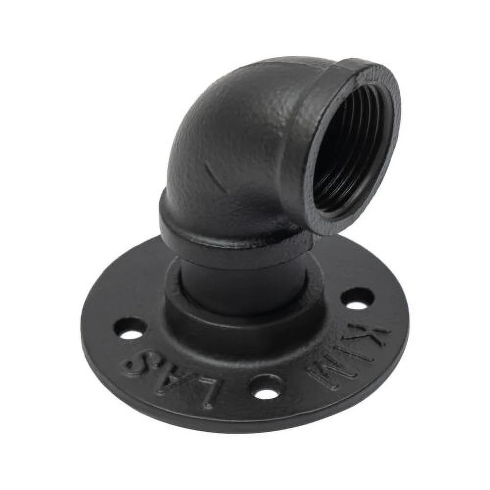 4Pcs 14FT Industrial Black Pipe Stair Handrail Staircase Handrail Wall Mount