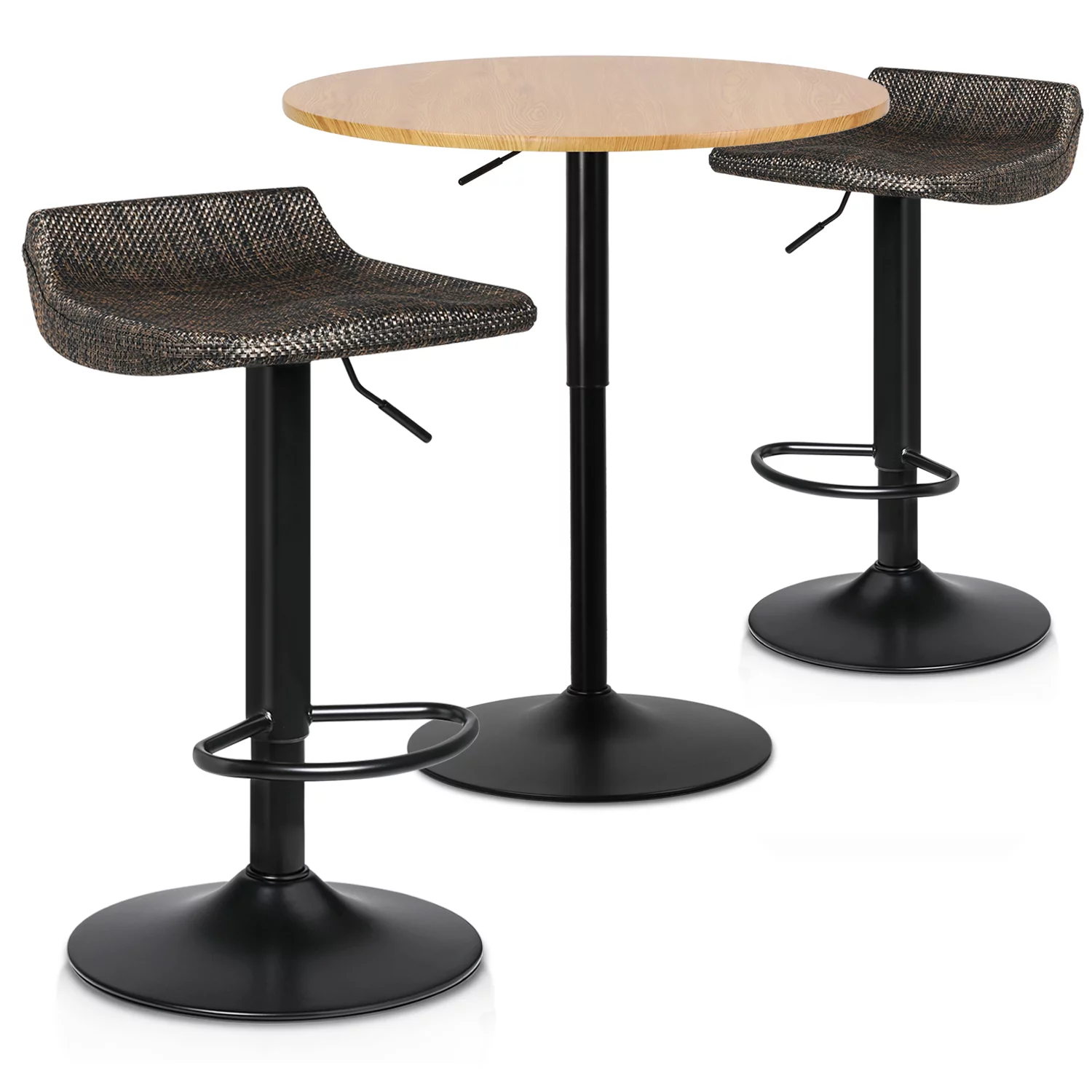 MoNiBloom 3 Piece Bar Table and Chair Set, 31.5